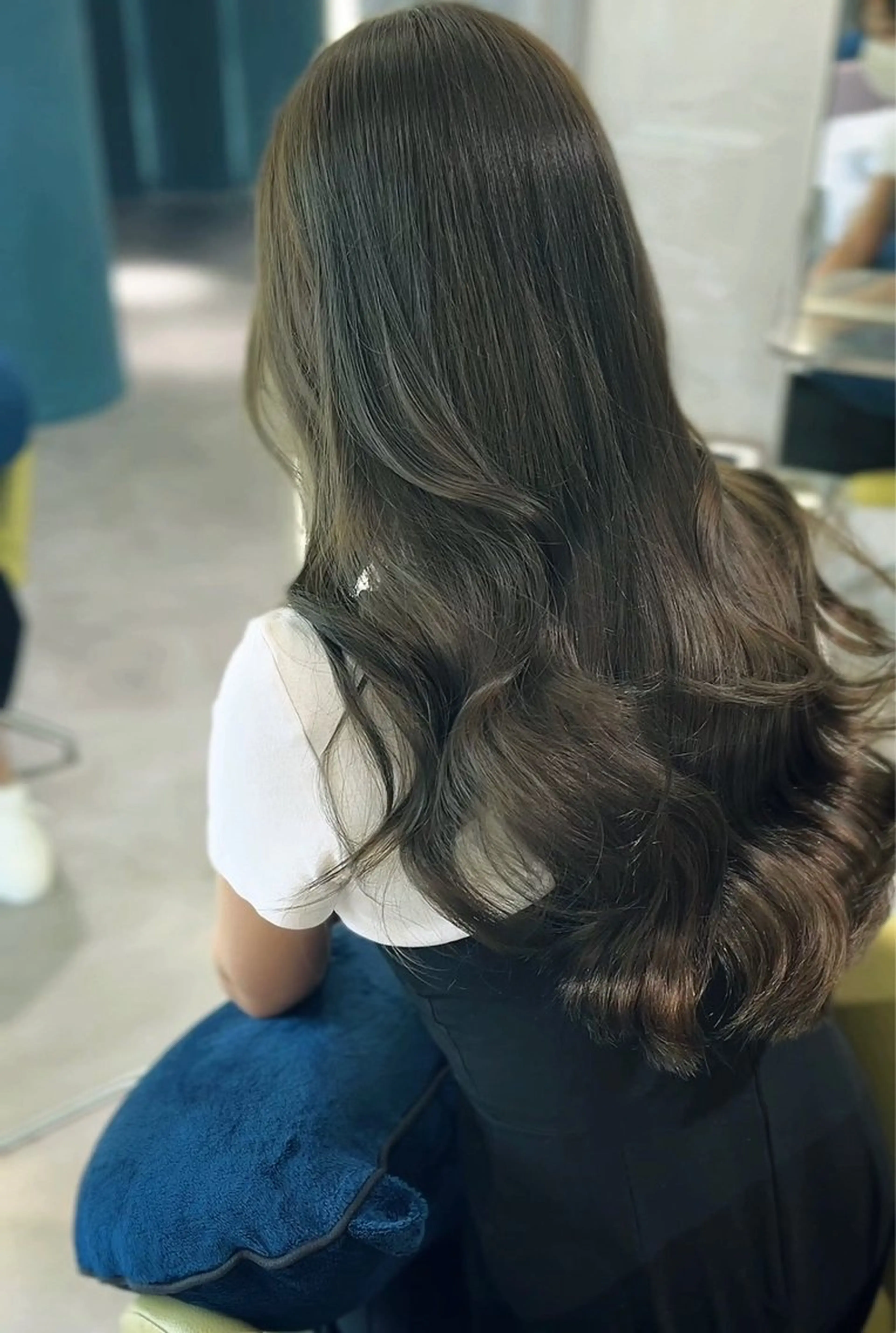 ロング カラー ヘアアレンジ レイヤー/髪質改善 縮毛/ハッシュカットのヘアスタイル