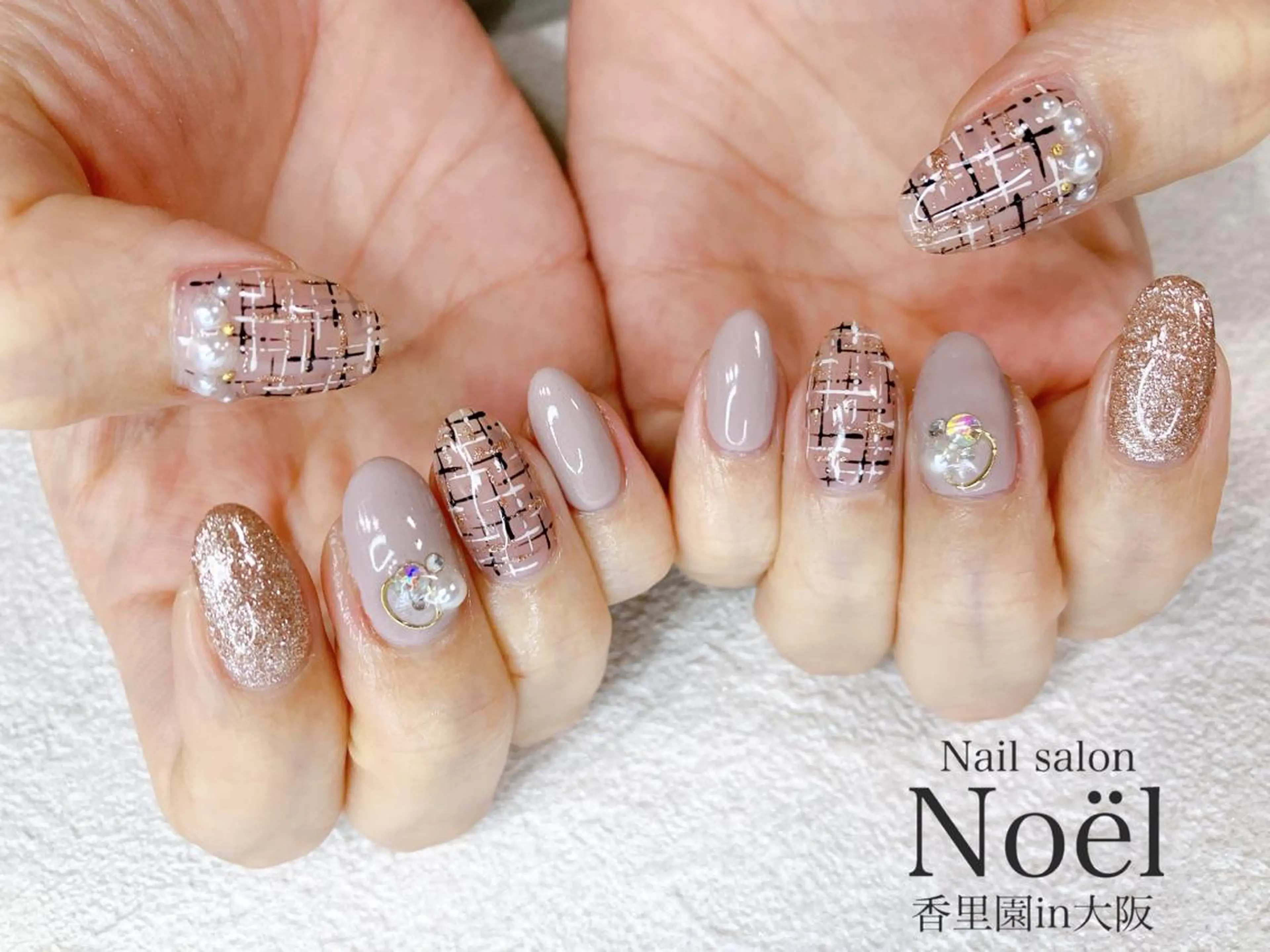 ネイル ツイードネイル Nailsalon ＆Noelのネイルデザイン