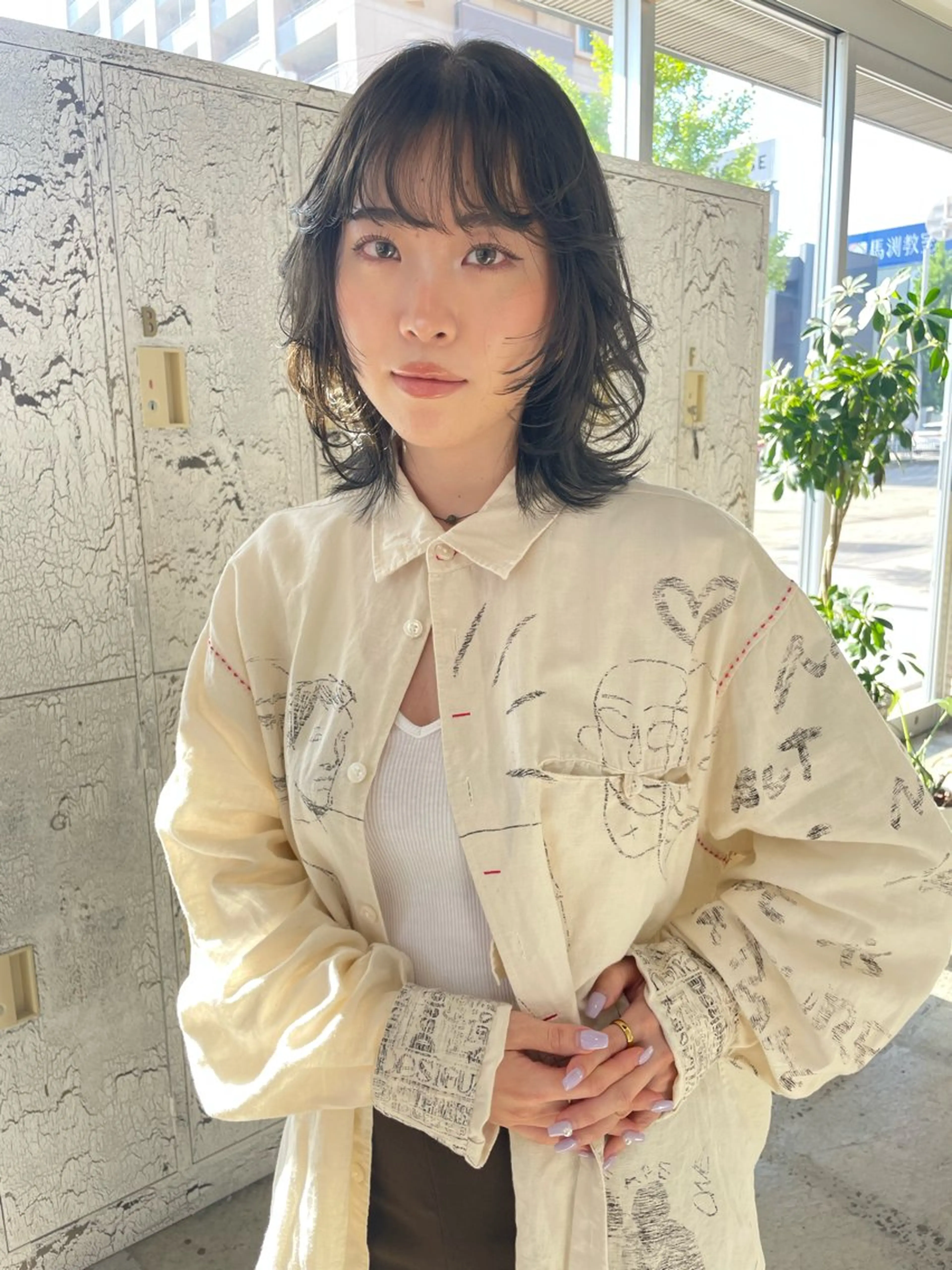 ミディアム カット 熊崎 葵のヘアスタイル