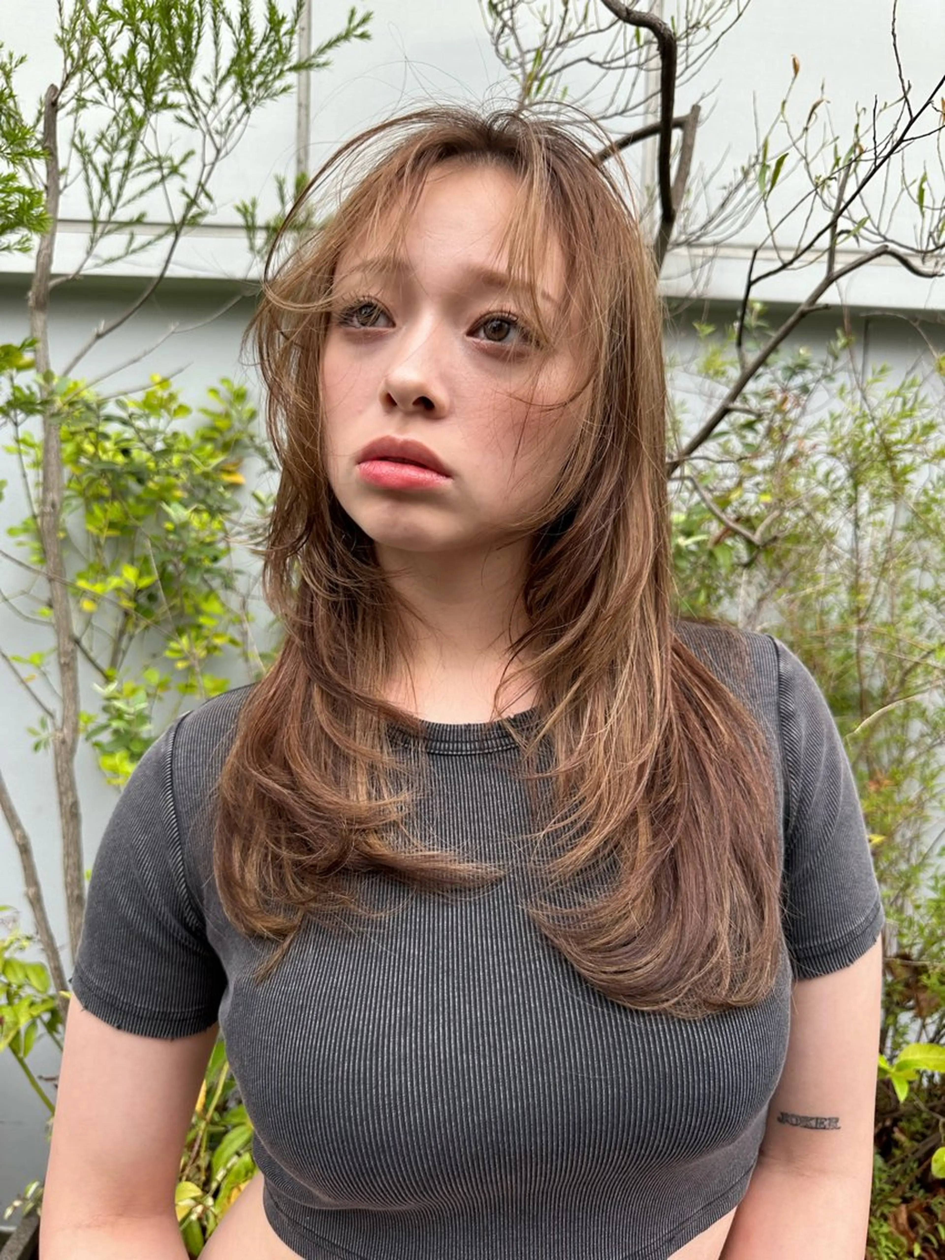 ミディアム カラー ベージュカラー レイヤーカット カットモデル募集中 ／HARUKA🎀のヘアスタイル