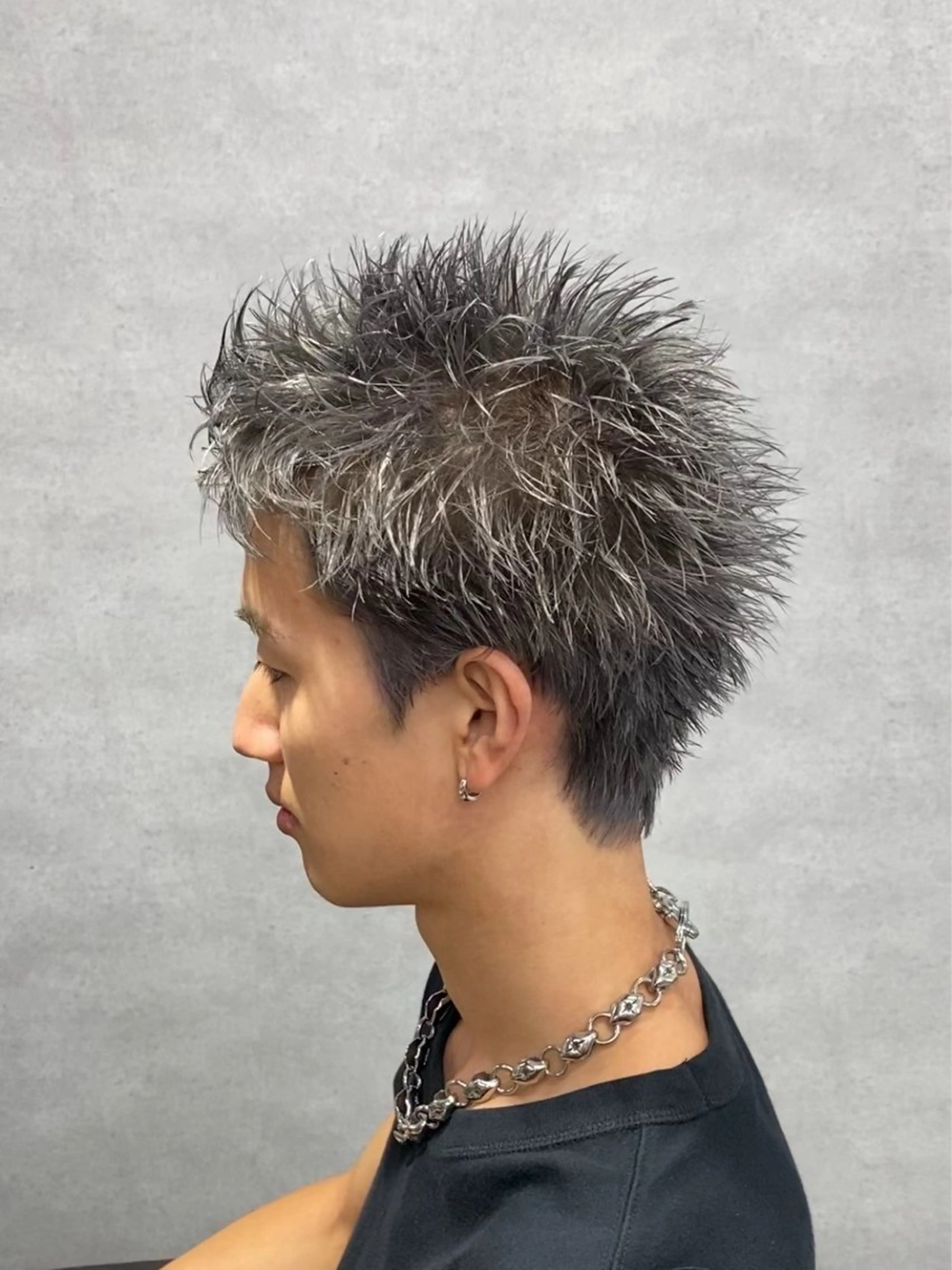 ショート カラー メンズ シャドウ/フェザー パーマメンズりつきのヘアスタイル