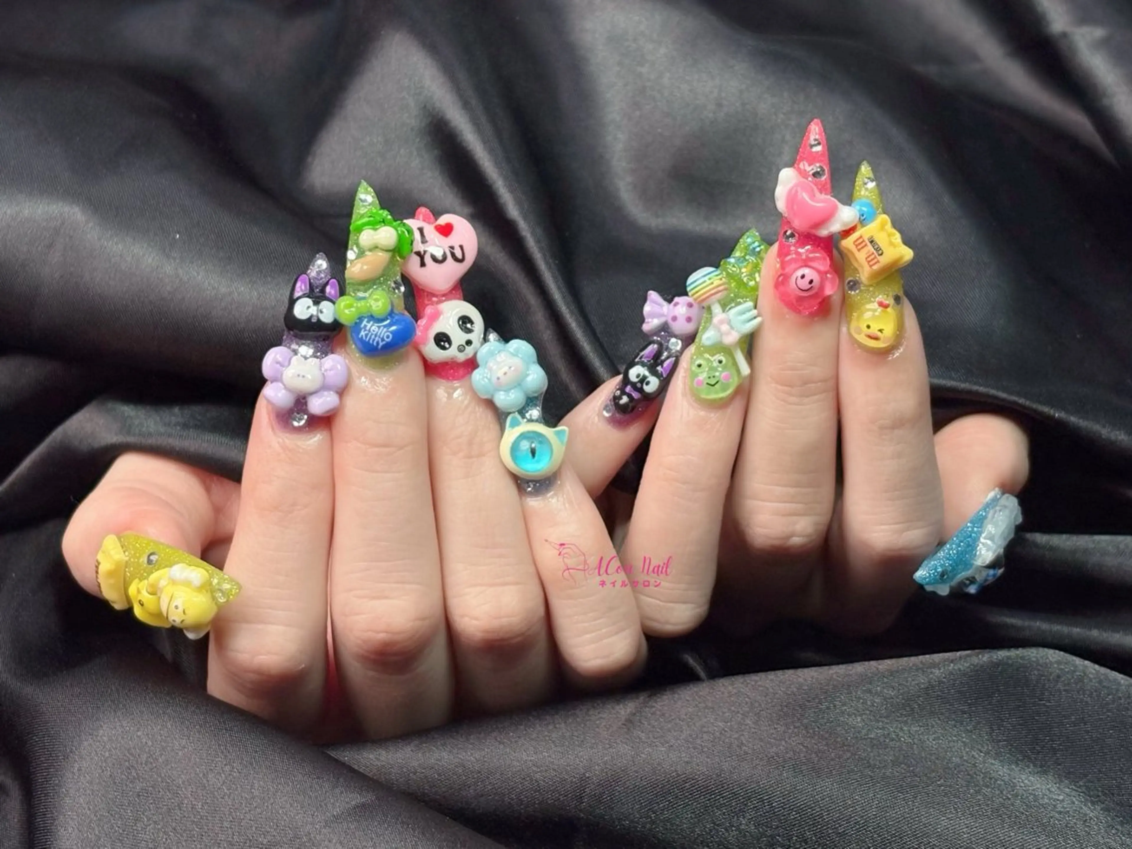 ネイル 桜ネイル 長さ出し フラワーネイル フレンチネイル ジェルネイル ハンドネイル ACon NailSalonのネイルデザイン