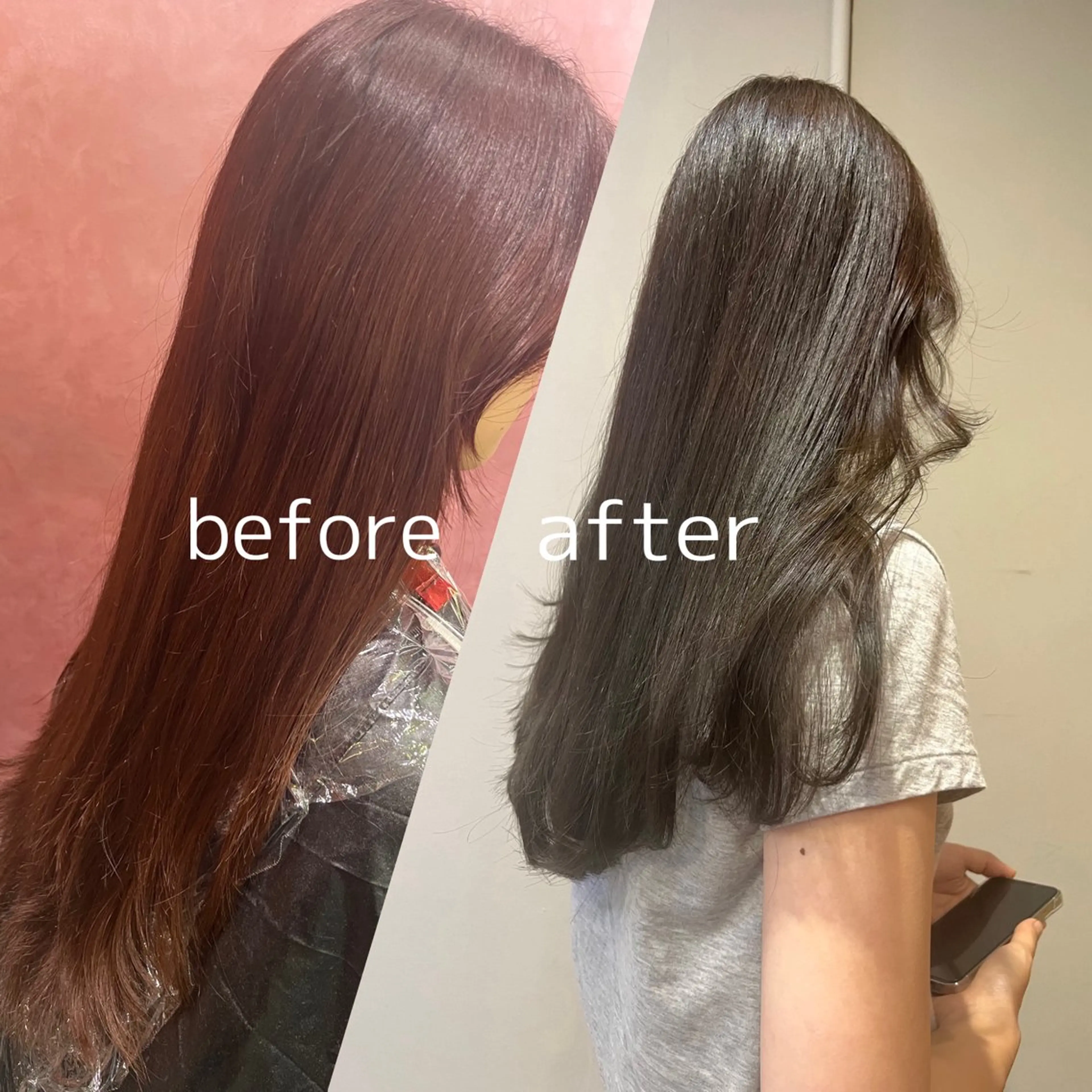 カラー ヘアカラー レイヤーカット🍏 透明感カラー/ののかのヘアスタイル