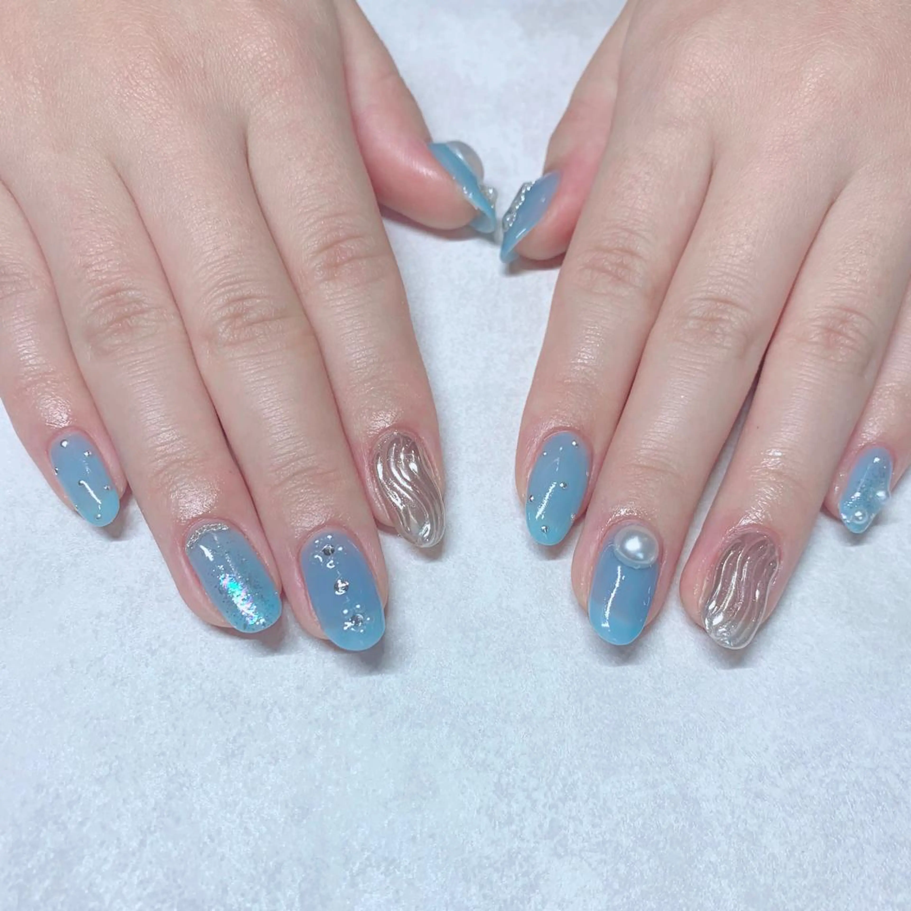 カラー ネイル ハンドネイル Cozy_ ilumのネイルデザイン