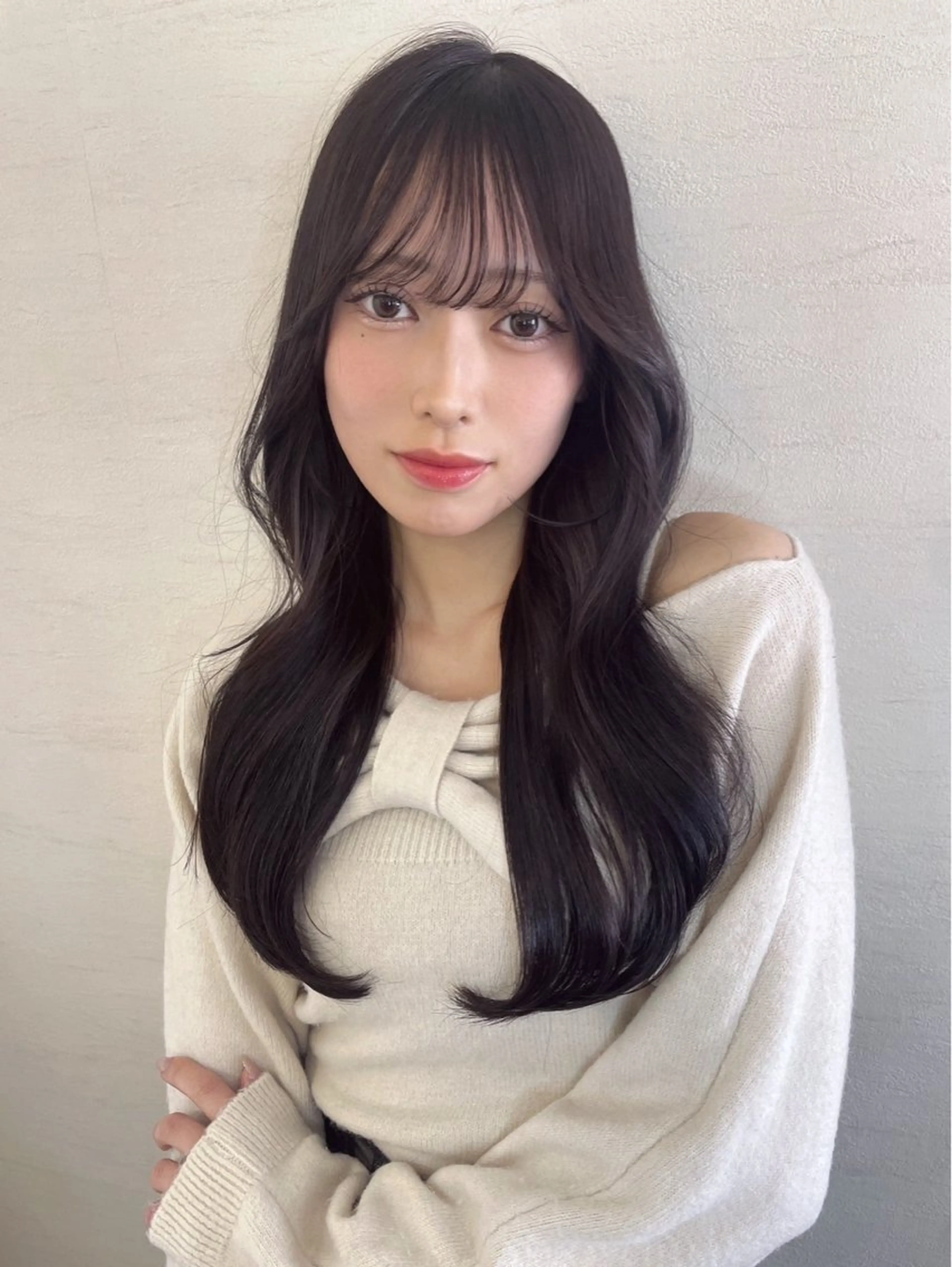 セミロング カラー 透明感カラー カット ヘアカラー トリートメント ベイリコルド　アトリ 店長　宮城一真のヘアスタイル