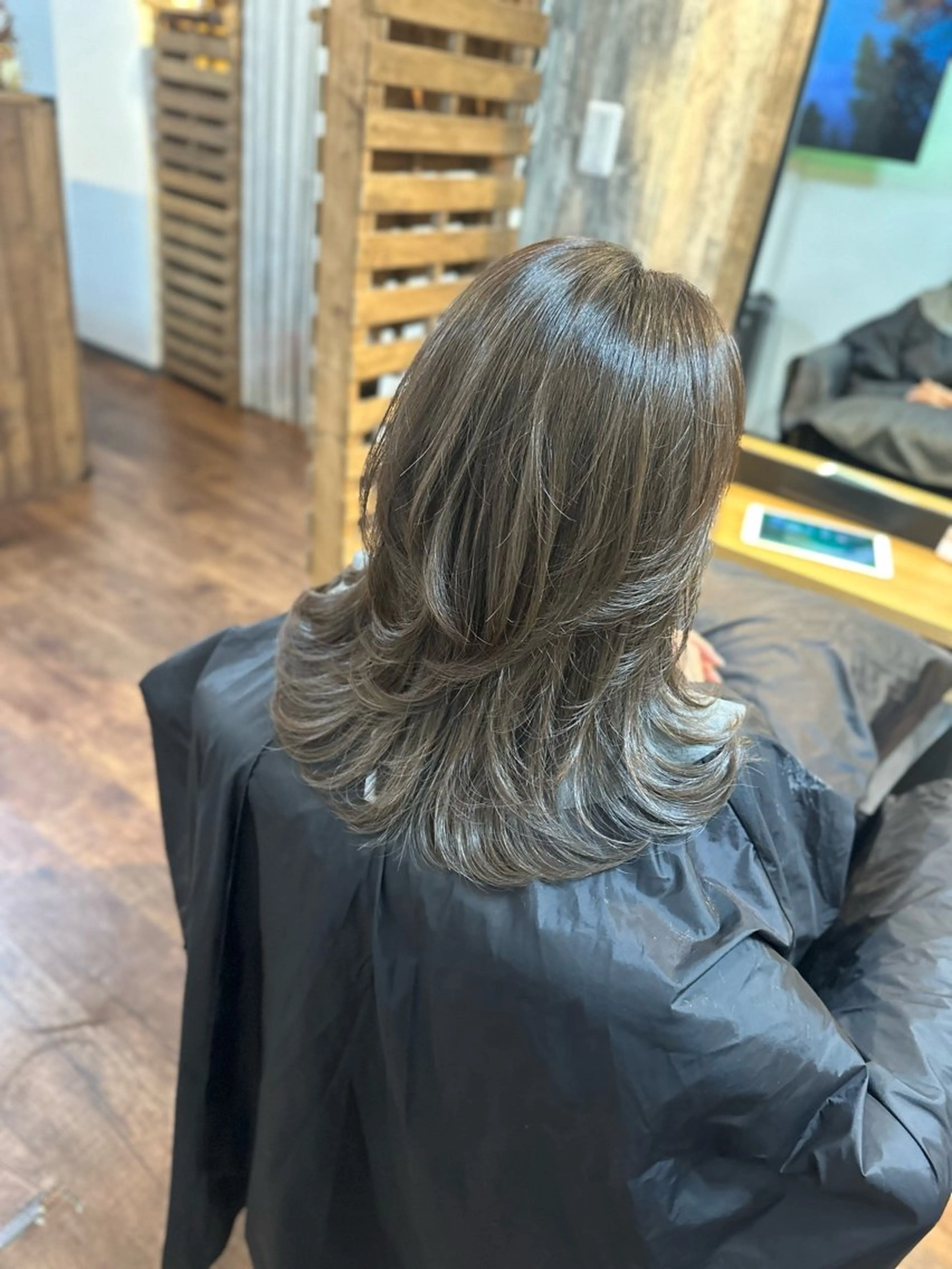 セミロング カラー レイヤーカット カット ヘアカラー Lizir ルズィール所属・Luzir⭐︎ GEN⭐︎のヘアスタイル