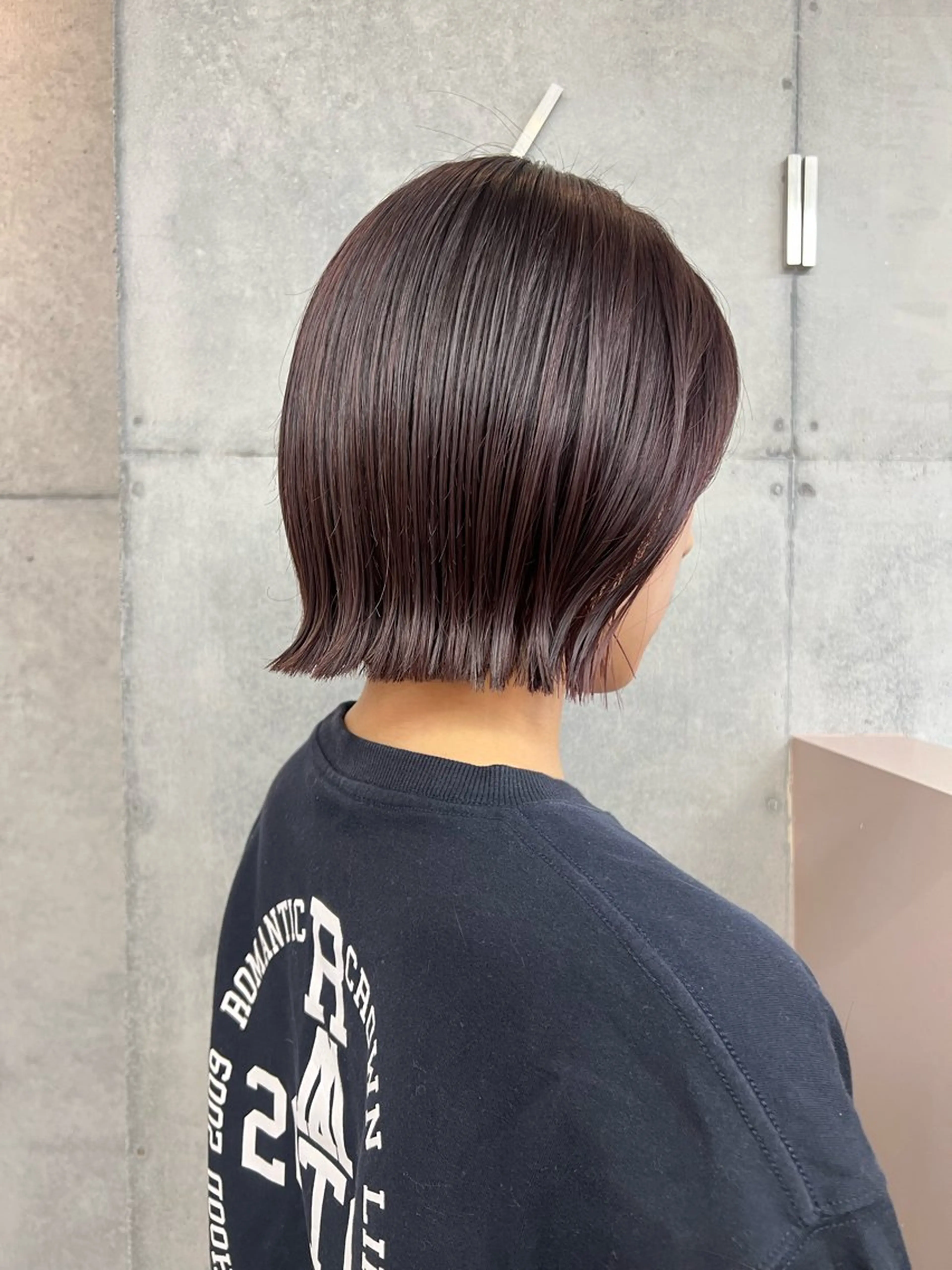 ミディアム 切りっぱなしボブ ボブ カコ/レイヤーカット ヘアアレンジのヘアスタイル