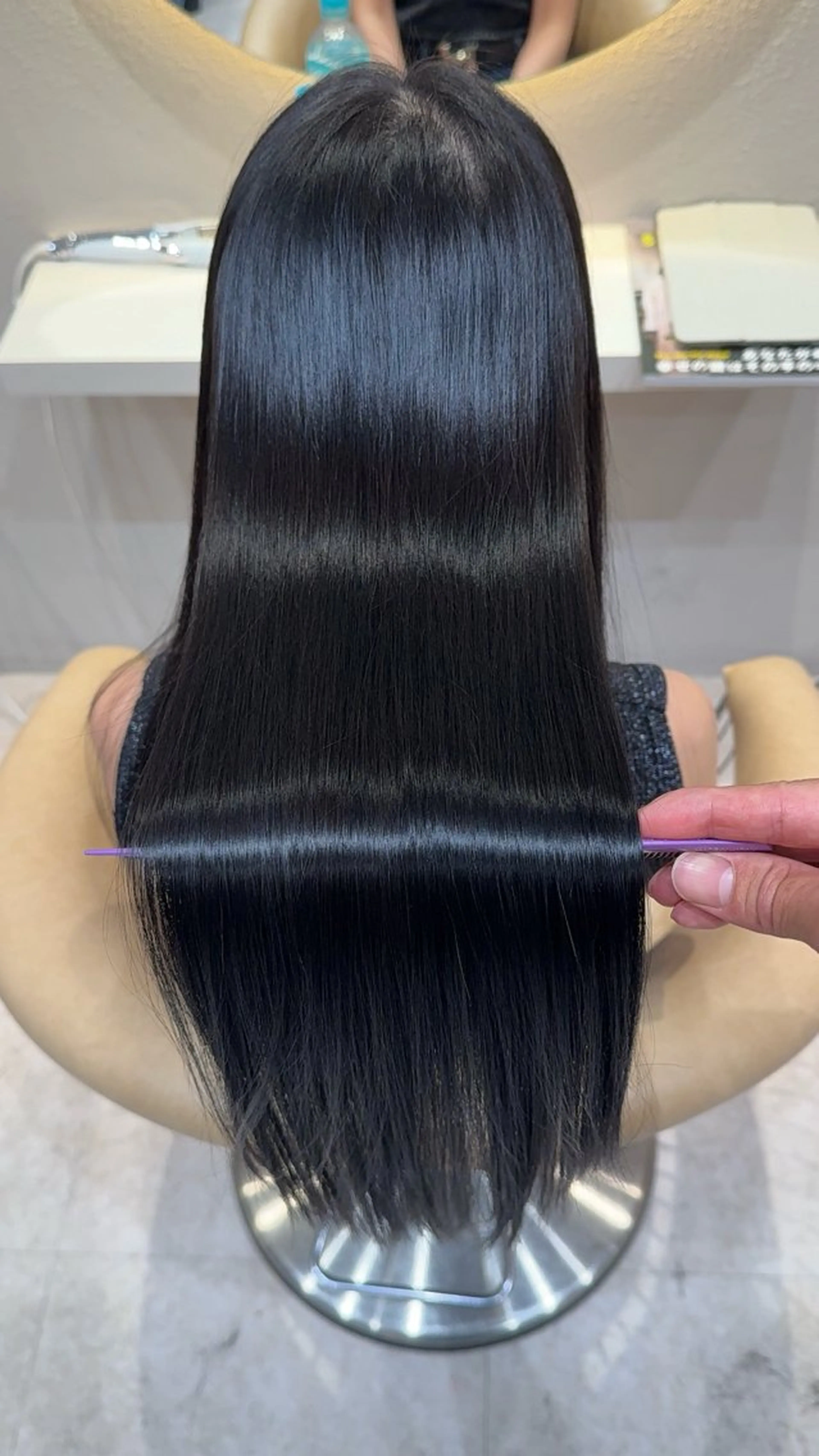 ロング カラー カット ヘアカラー 縮毛矯正 レイヤー❣️縮毛矯 川村利幸のヘアスタイル