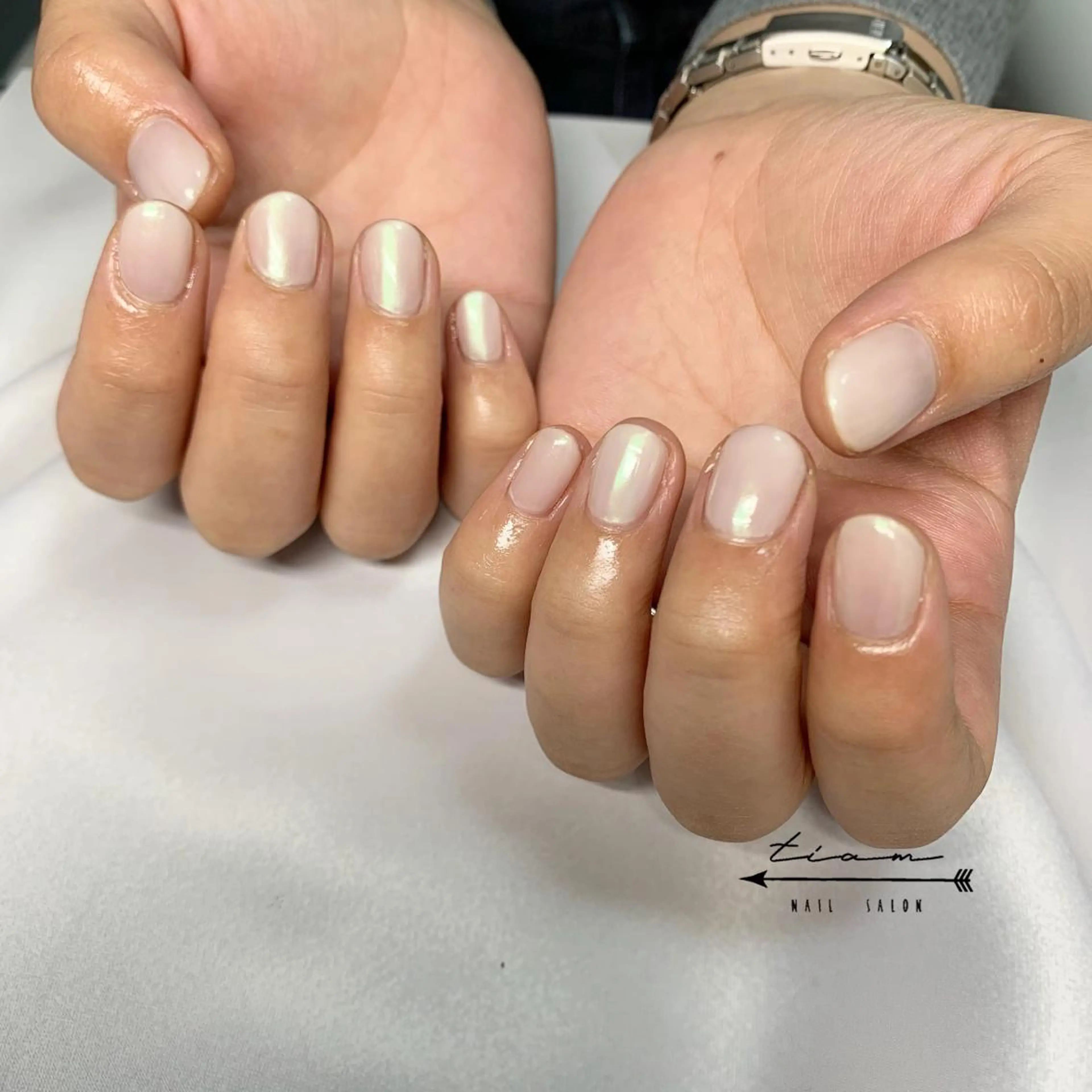 ネイル オーロラネイル ワンカラーネイル 𝑡𝑖𝑎𝑚𓂃 きむらゆきののネイルデザイン