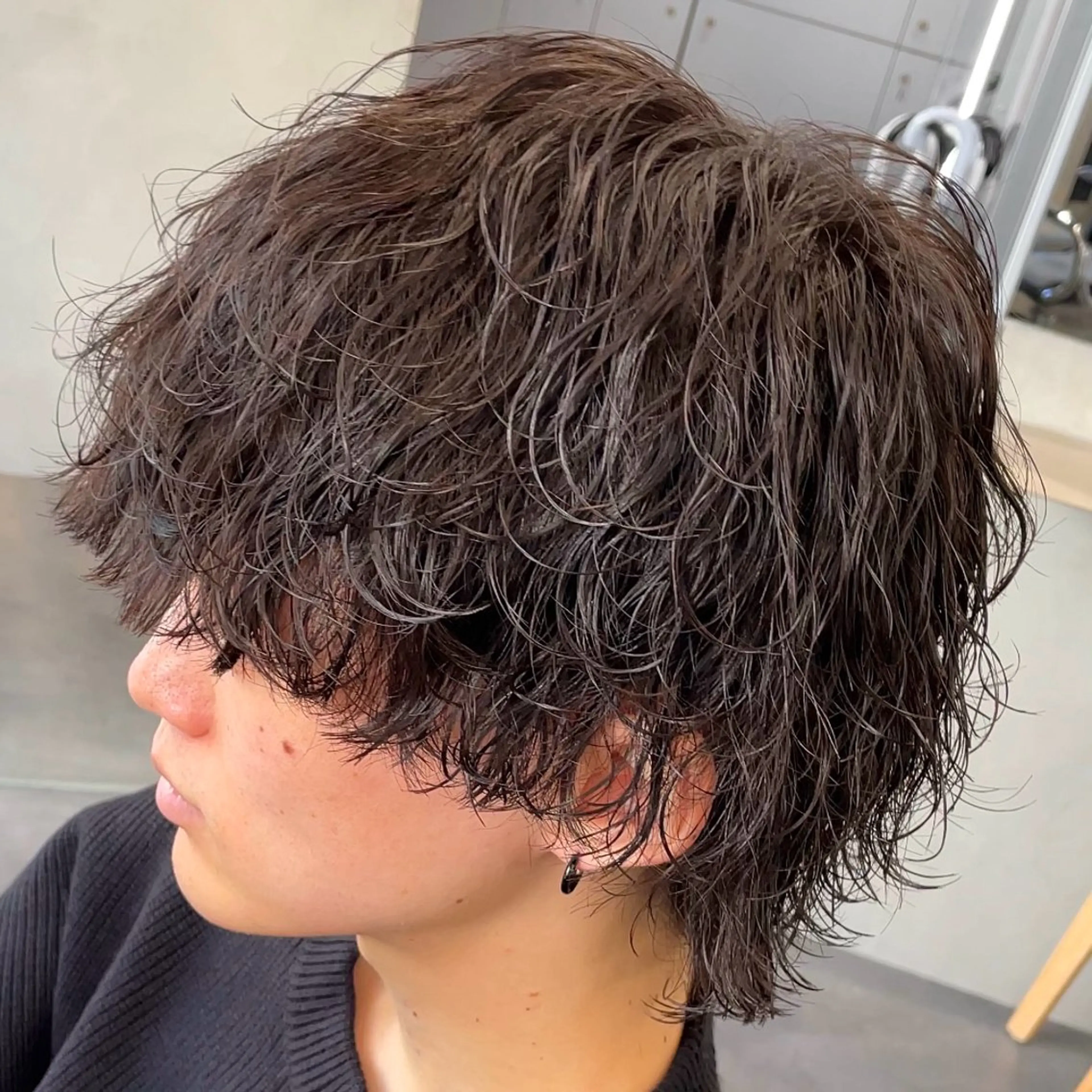 ミディアム パーマ ヘアアレンジ メンズ fifth 石川 凪のヘアスタイル