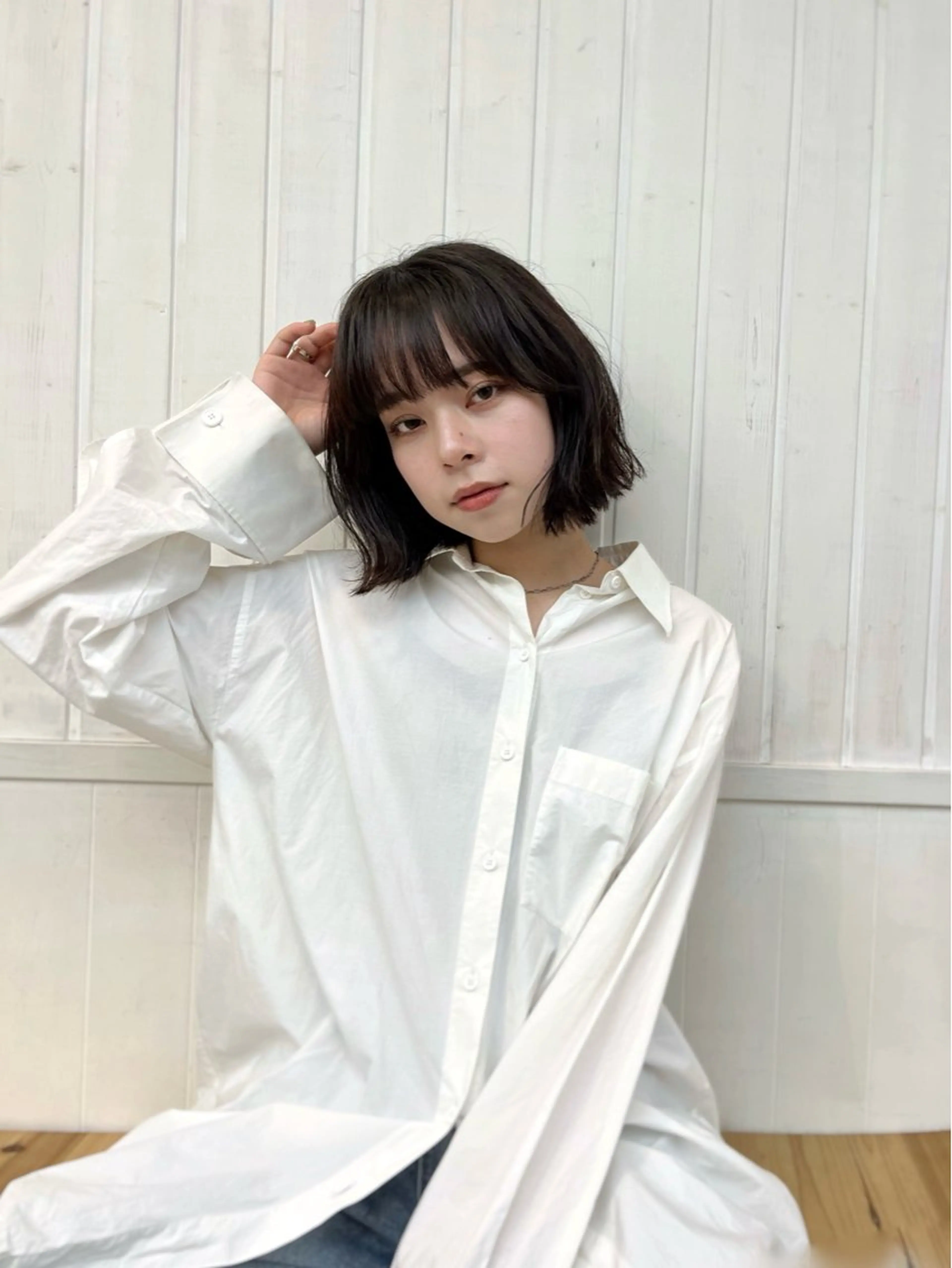 ミディアム RIKU⚡️毛流れ ヘア×眉ワックスのヘアスタイル