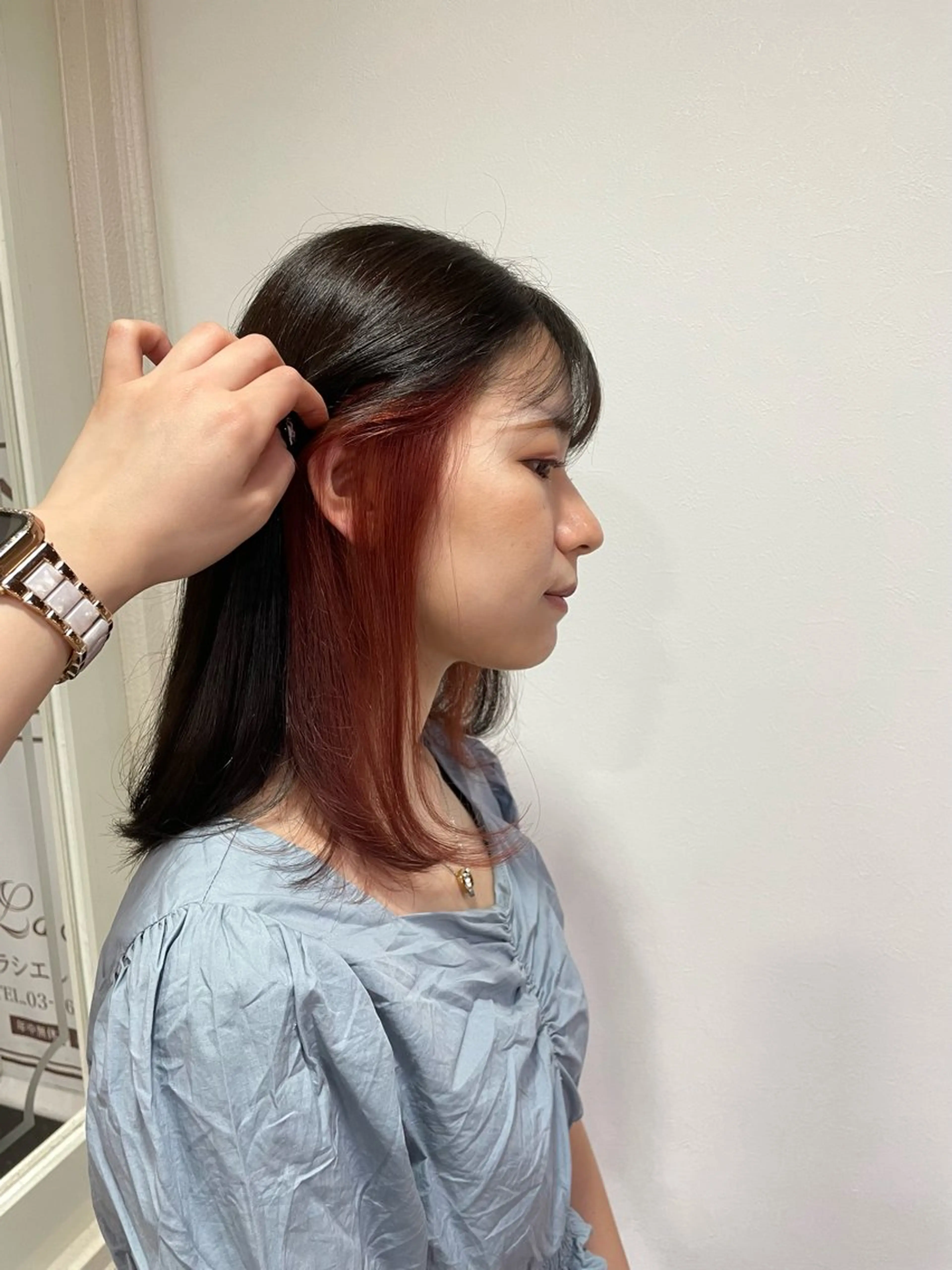 セミロング カラー カット ヘアカラー トリートメント 向日葵🌻 /レディースカットのヘアスタイル