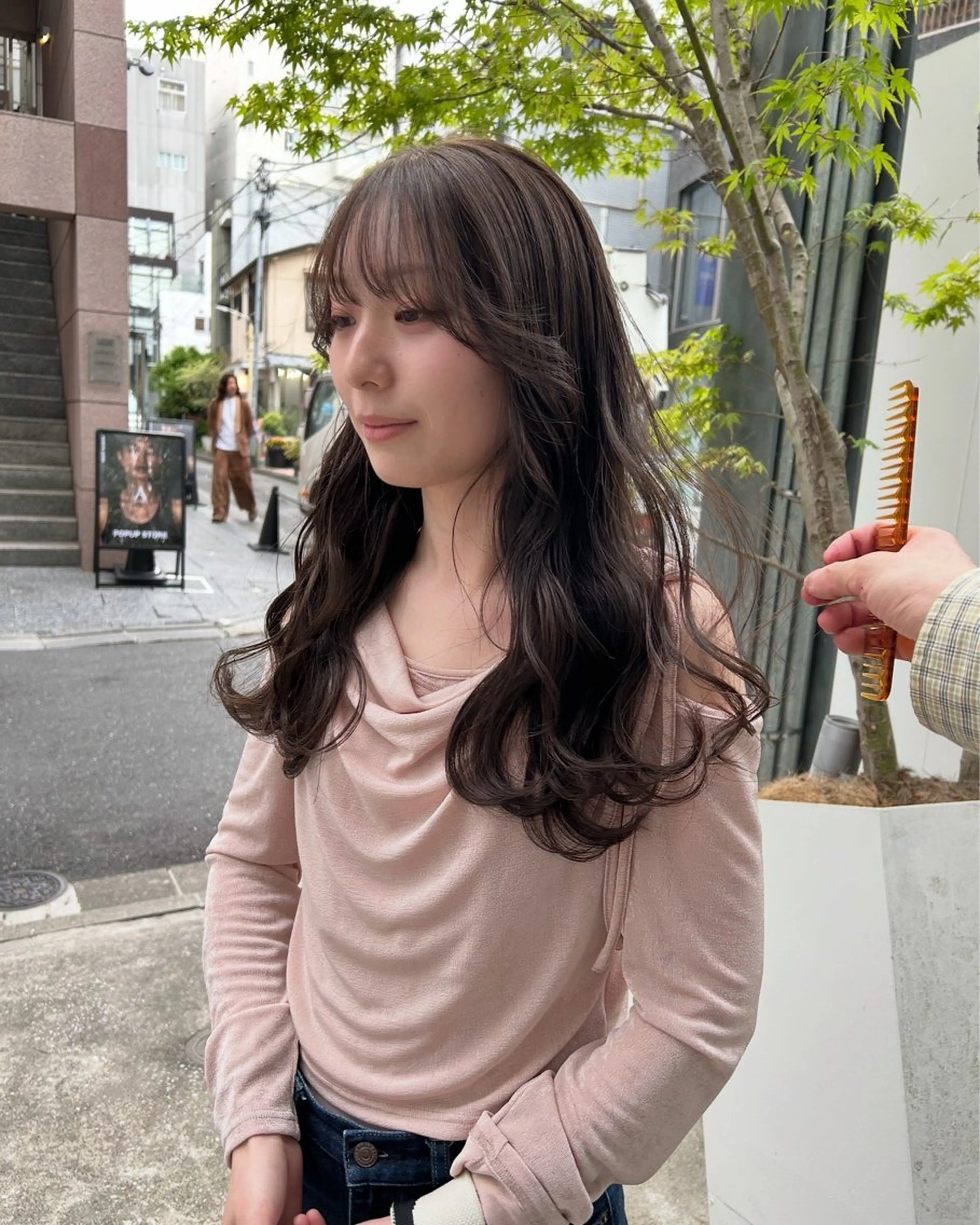 ミディアム カラー カット ヘアカラー パーマ ヘッドスパ ハイトーンボブ 前田 表参道　グレージュのヘアスタイル