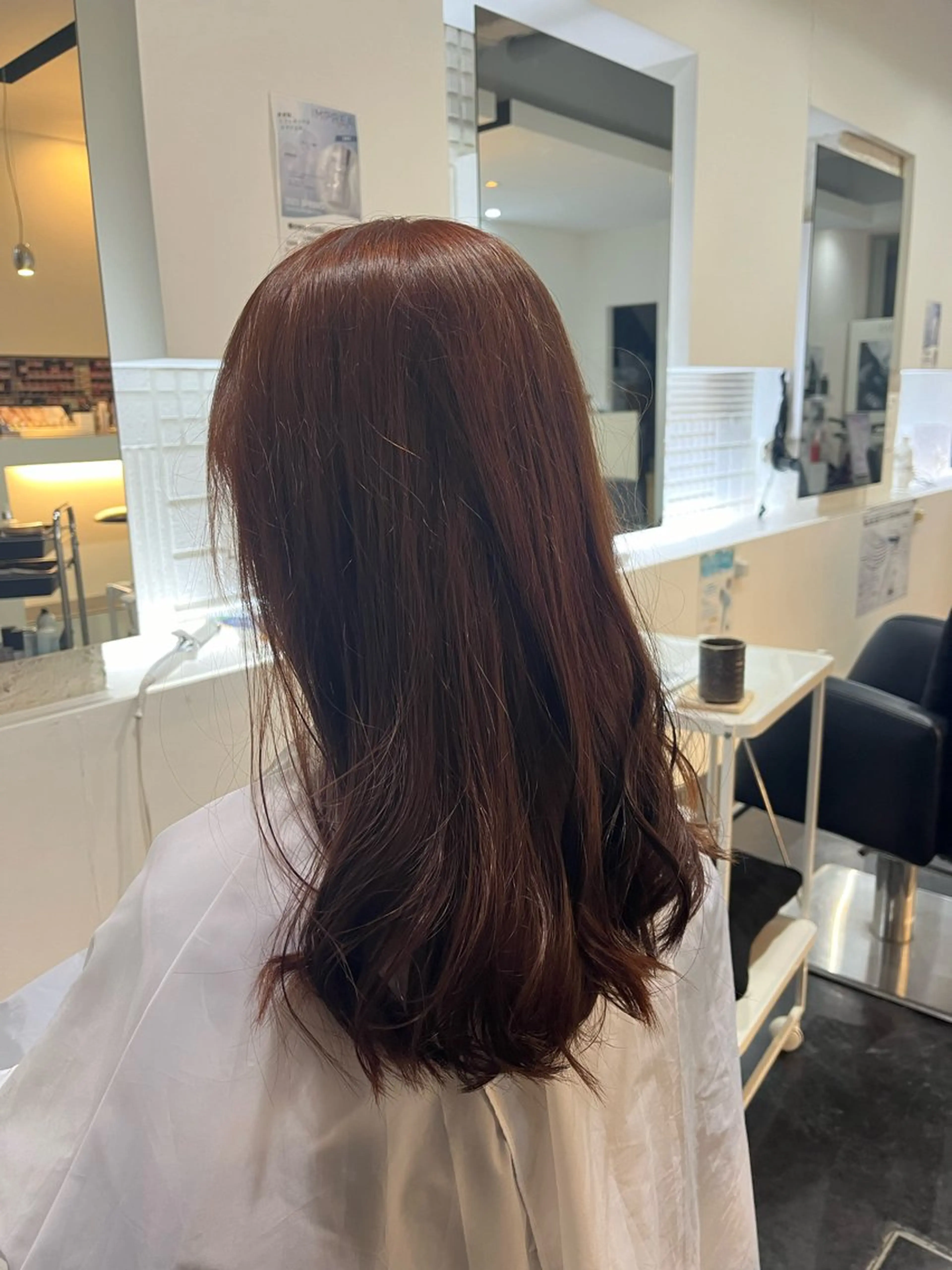 ロング カラー オレンジ 中居 蒼士のヘアスタイル