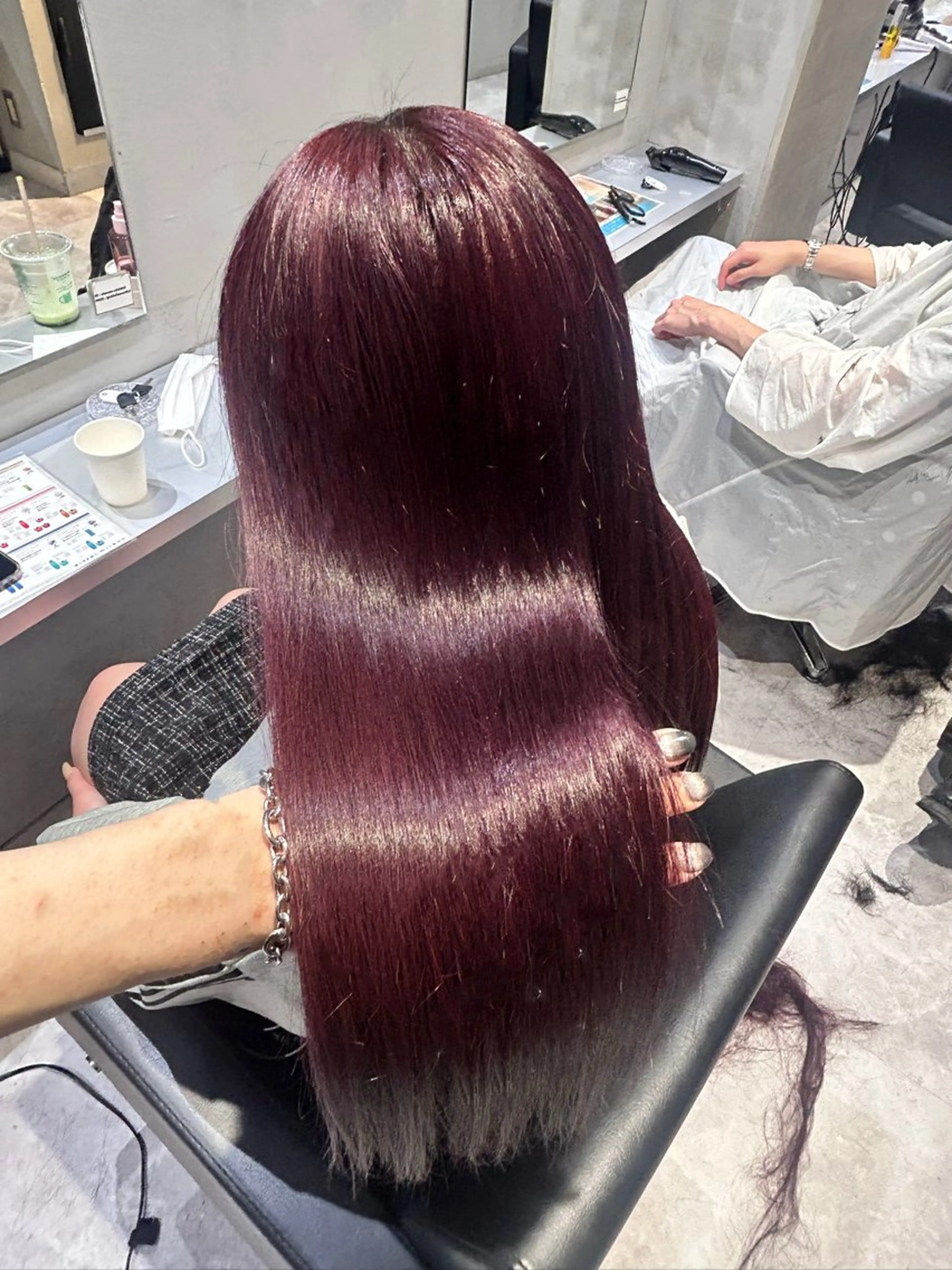 💎期間限定💎透明感カラー＋Aujua2step＋超音波アイロン【韓国ヘア・ブリーチなし・艶髪・】の写真