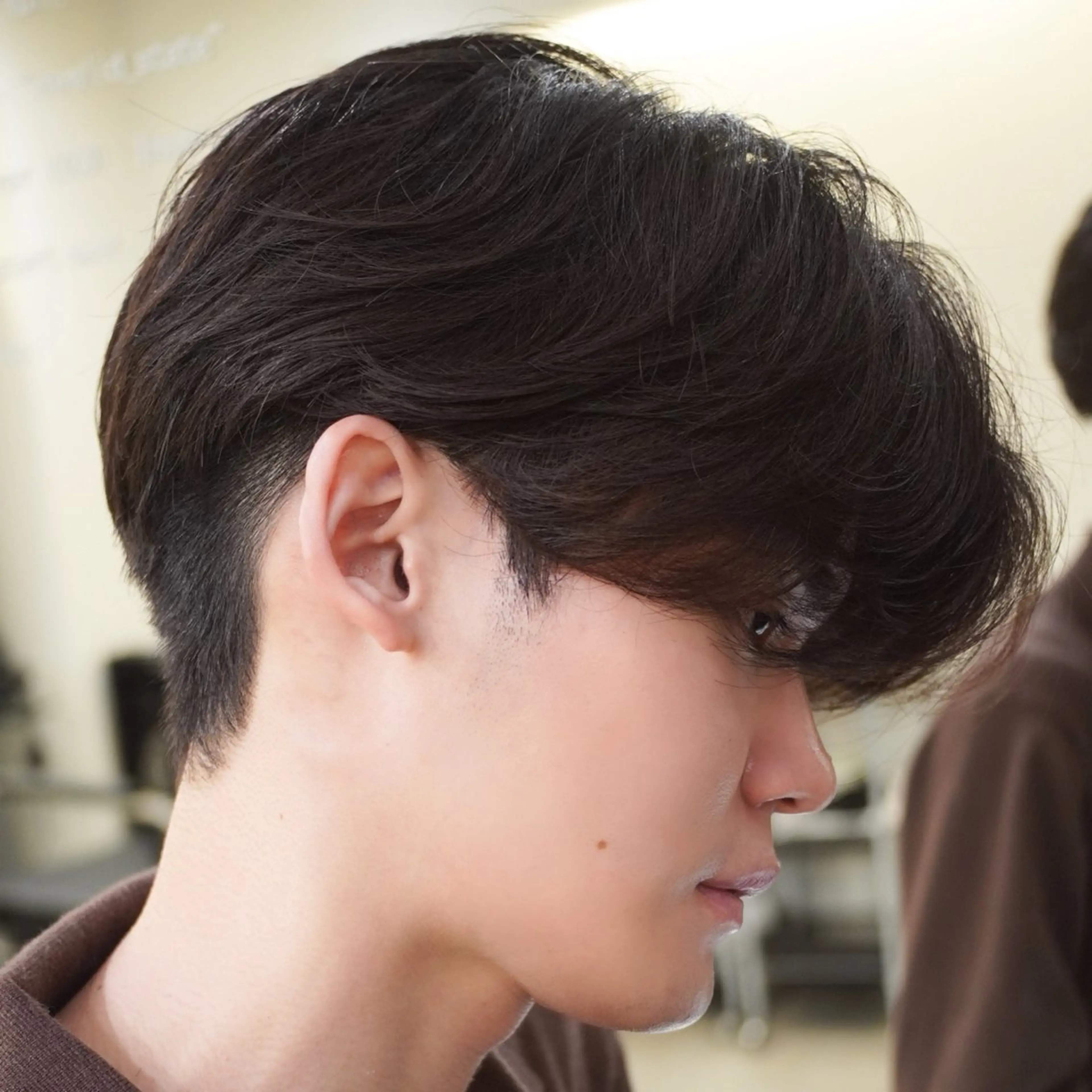 メンズ カット パーマ RIKU⚡️毛流れ ヘア×眉ワックスのヘアスタイル