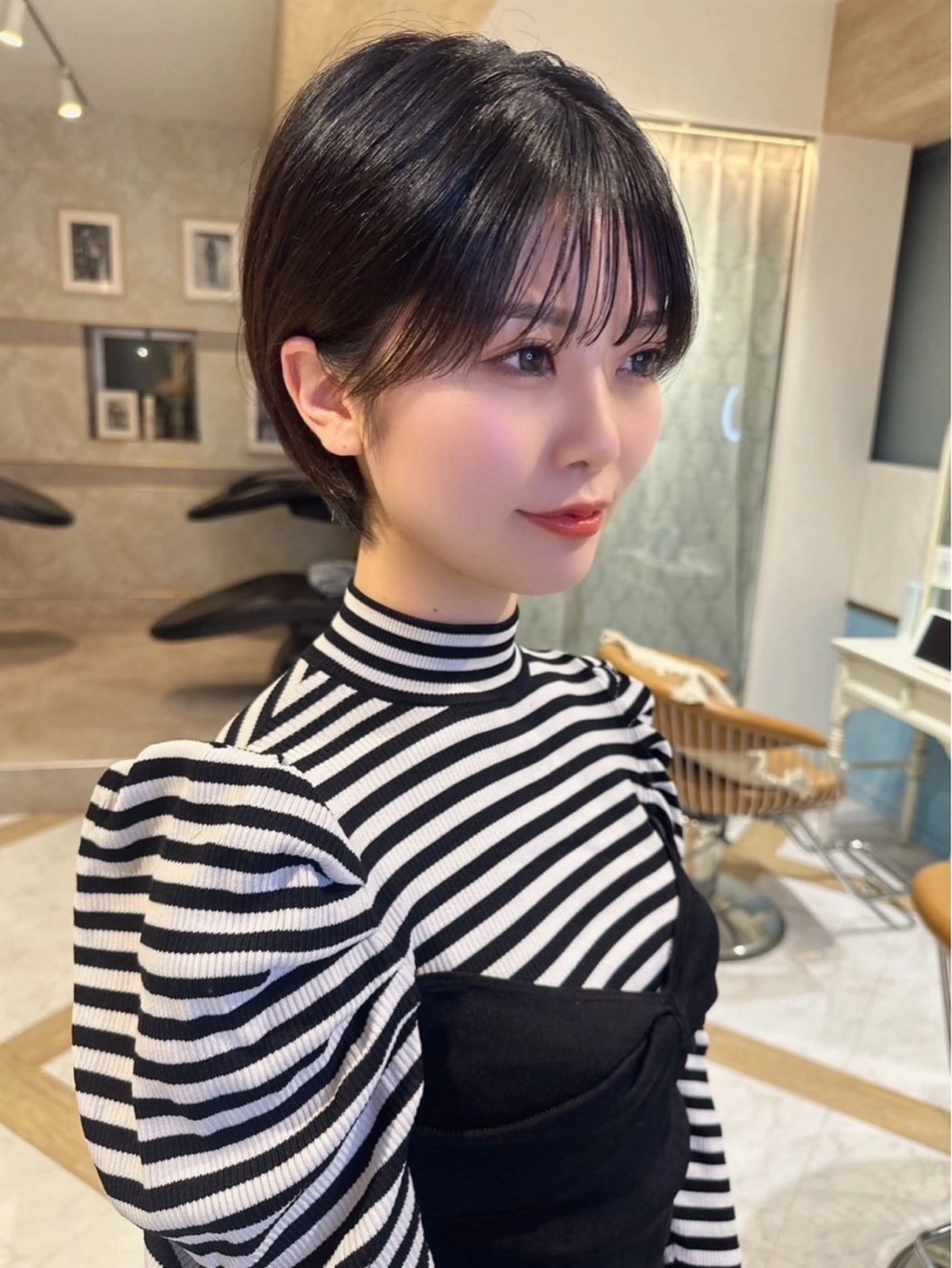 ショート 郁弥モテショート💕 髪質改善ストレートのヘアスタイル