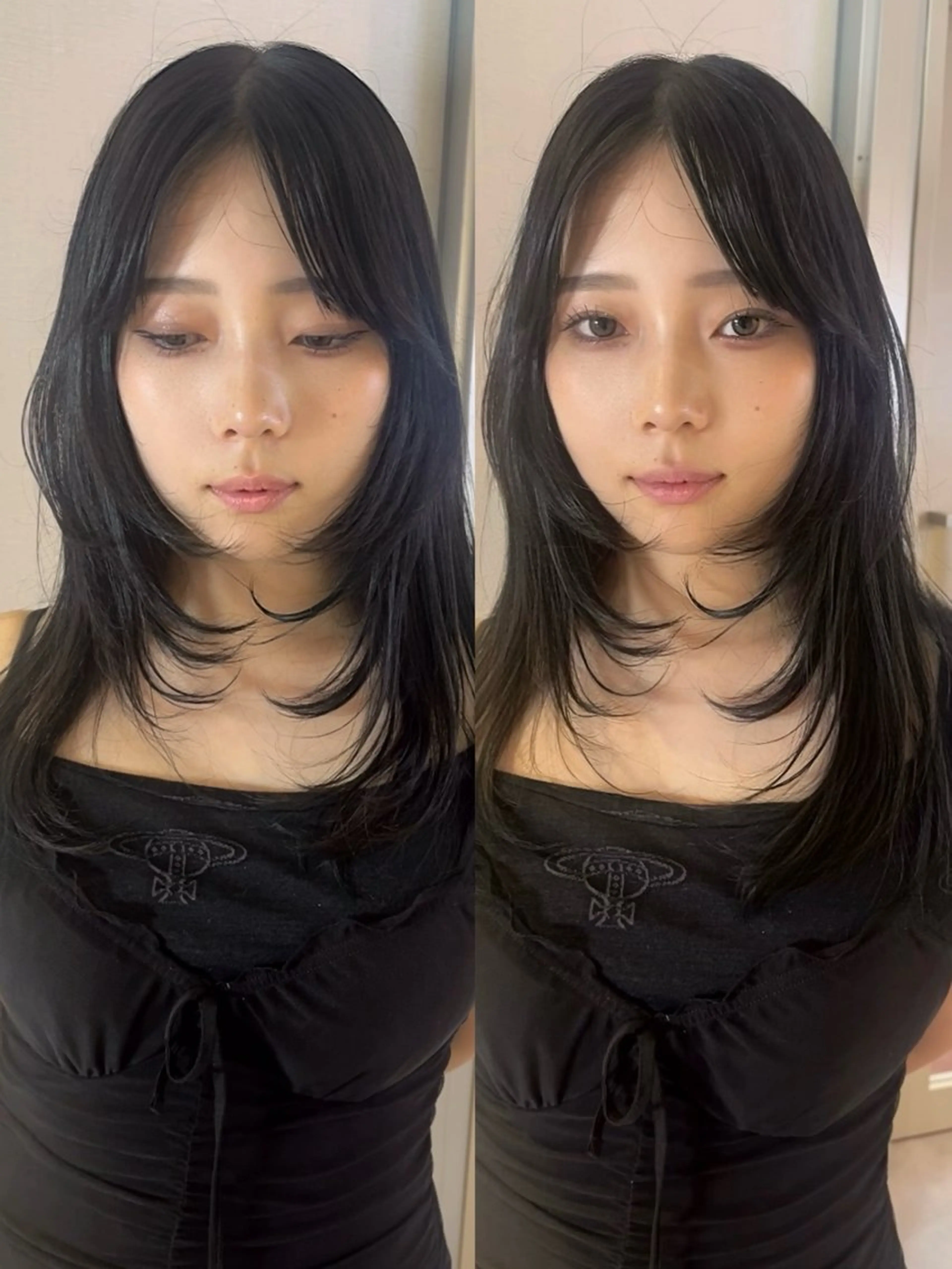 セミロング ハッシュカット レイヤーカット 長沼ゆうか /レイヤーカットのヘアスタイル