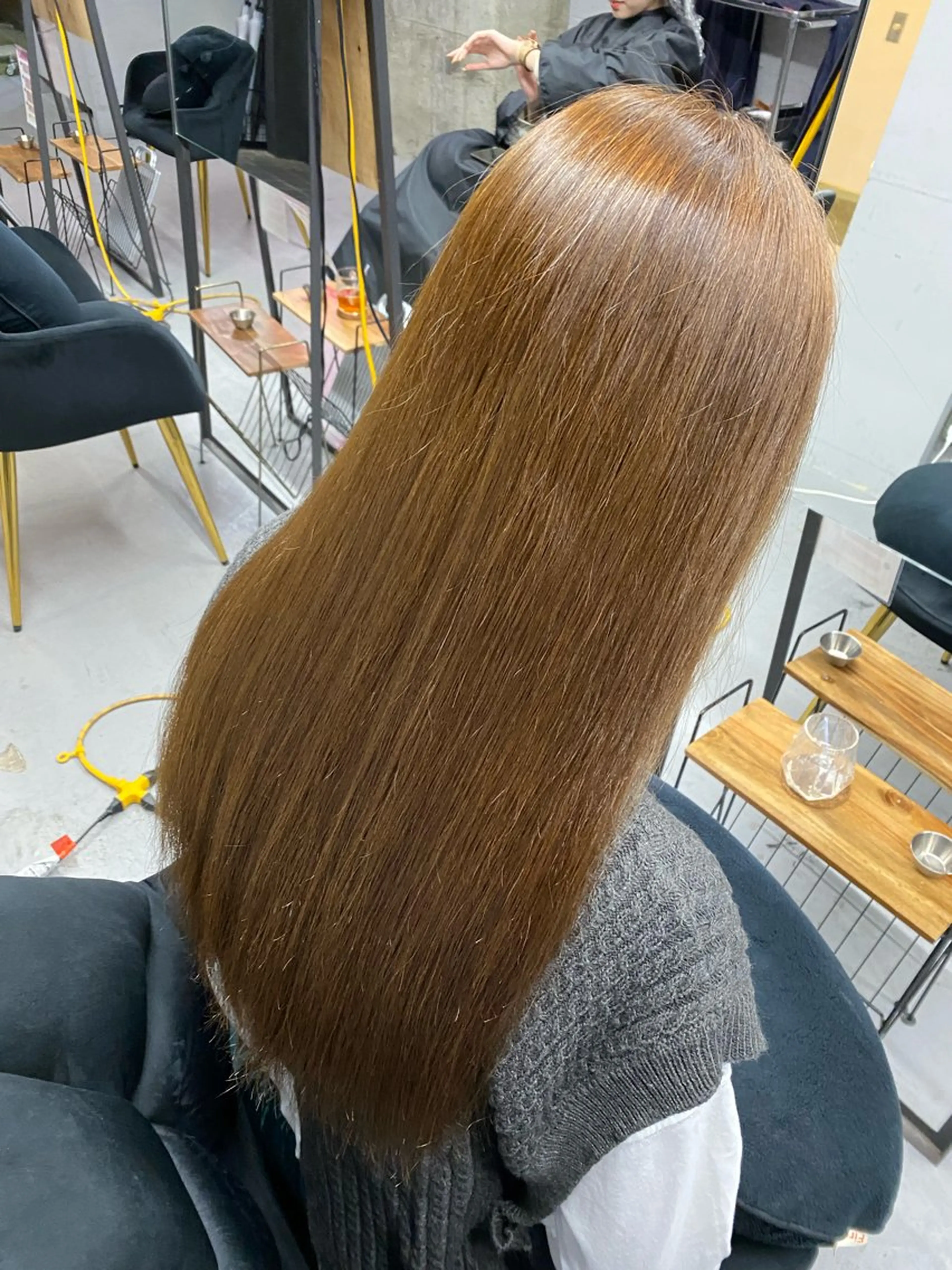 ロング 縮毛矯正 岡本樹一 🍁のヘアスタイル