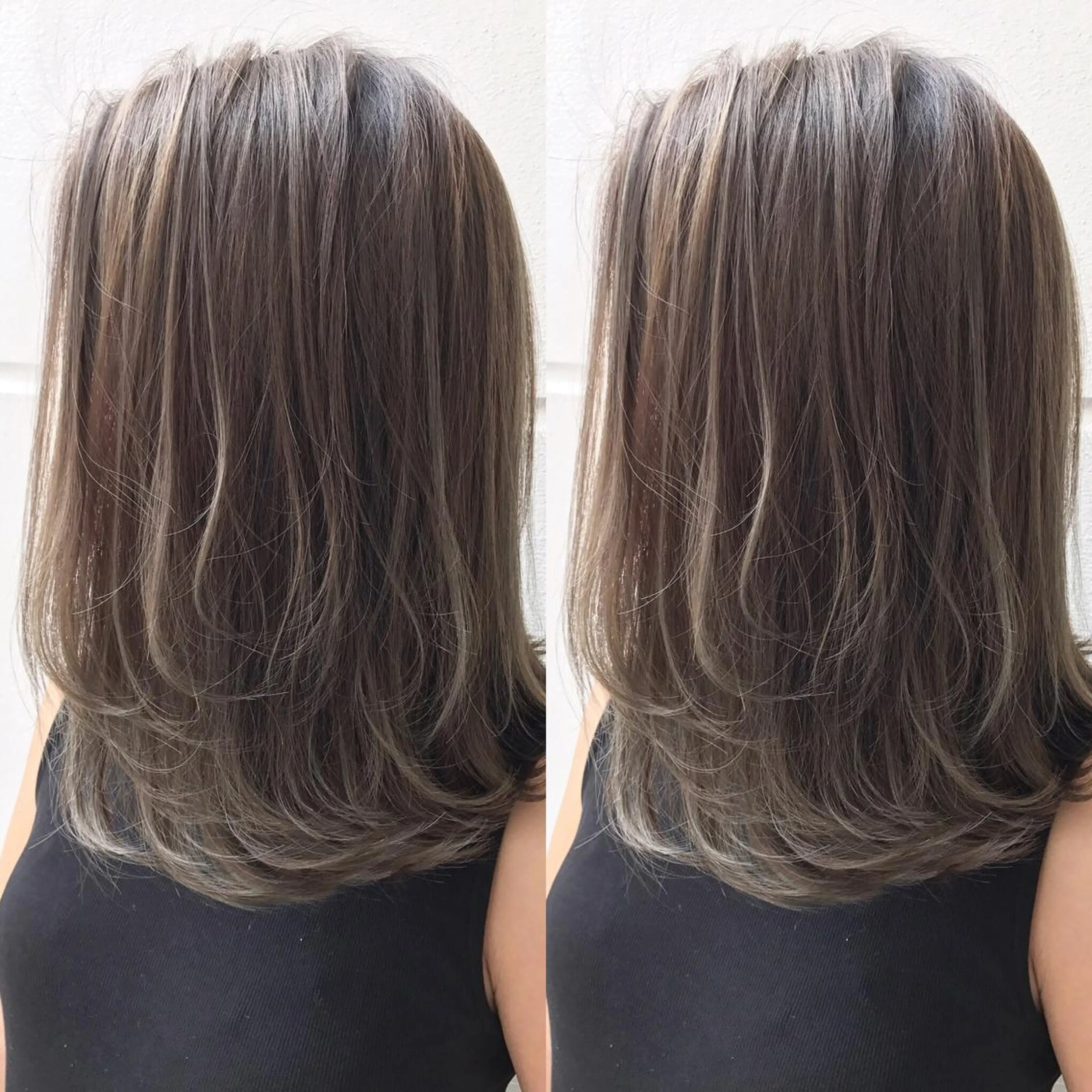 ミディアム カラー ヘアアレンジ ヘアカラー トリートメント 縮毛矯正 髪質改善寺坂雄飛💐のヘアスタイル