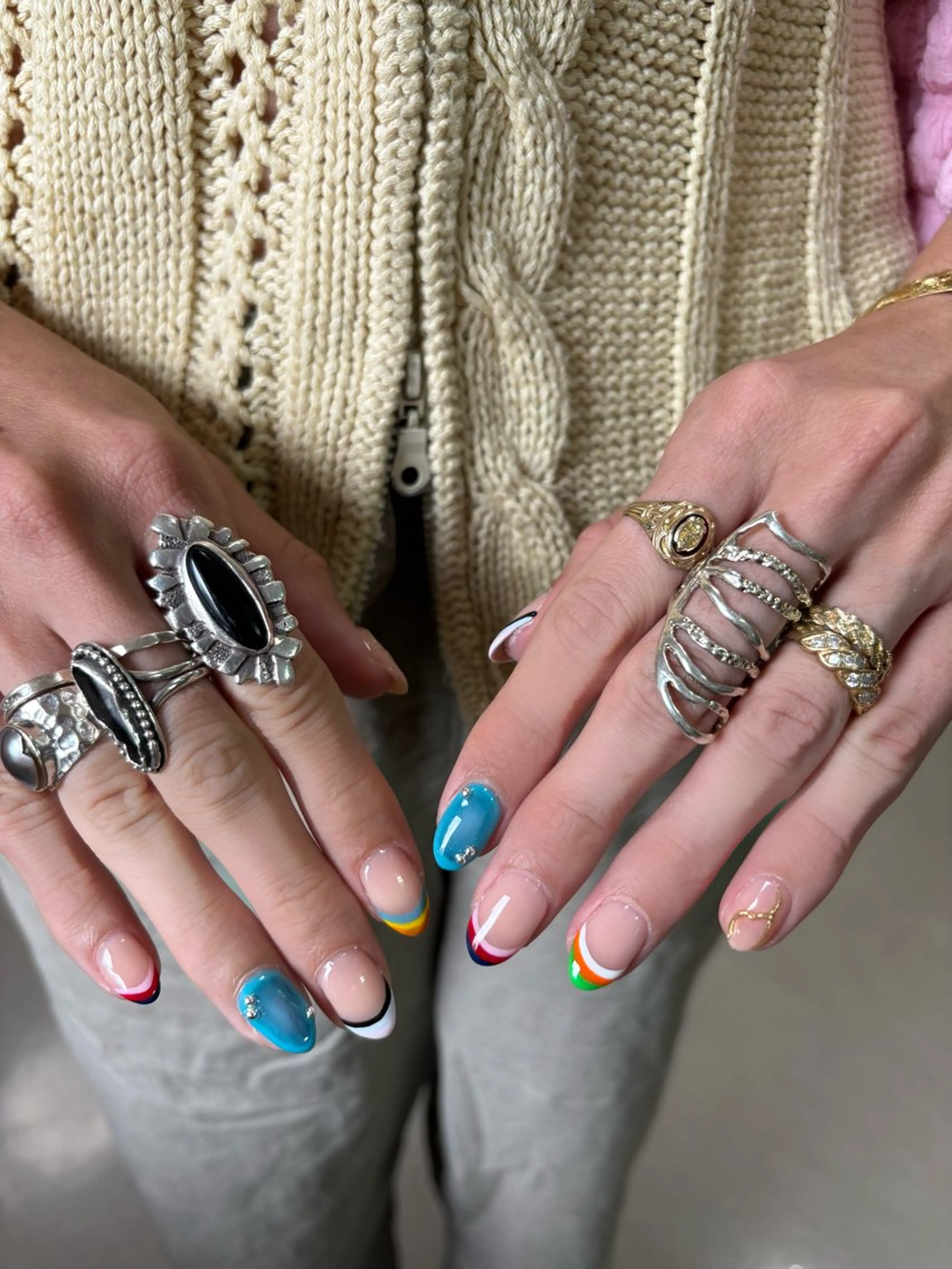 ネイル フレンチネイル ハンドネイル mieux YUKOのネイルデザイン