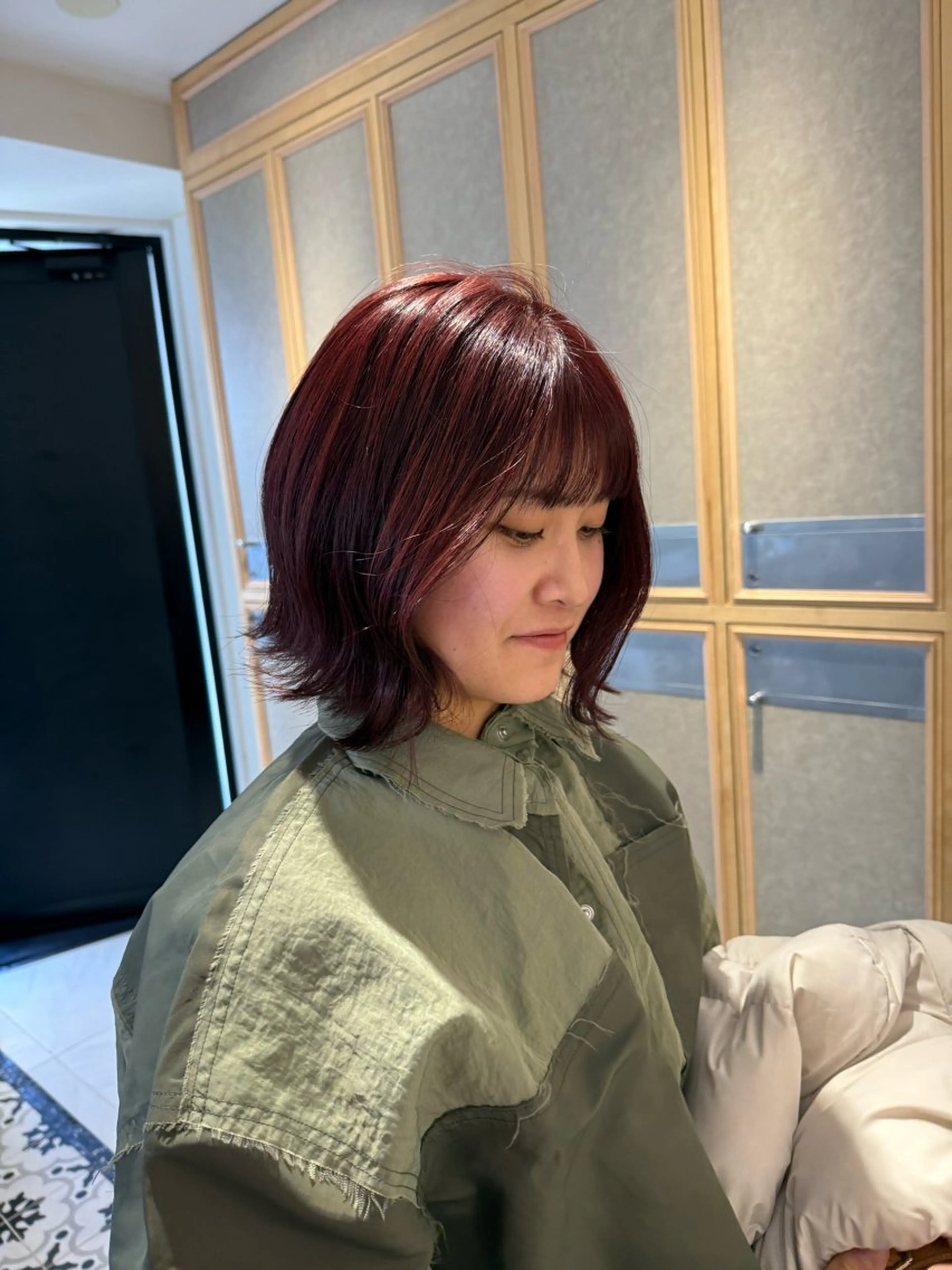 ミディアム カラー ヘアアレンジ ヘアカラー トリートメント ヘッドスパ 艶髪/ロングモデル 募集🫧terukaのヘアスタイル