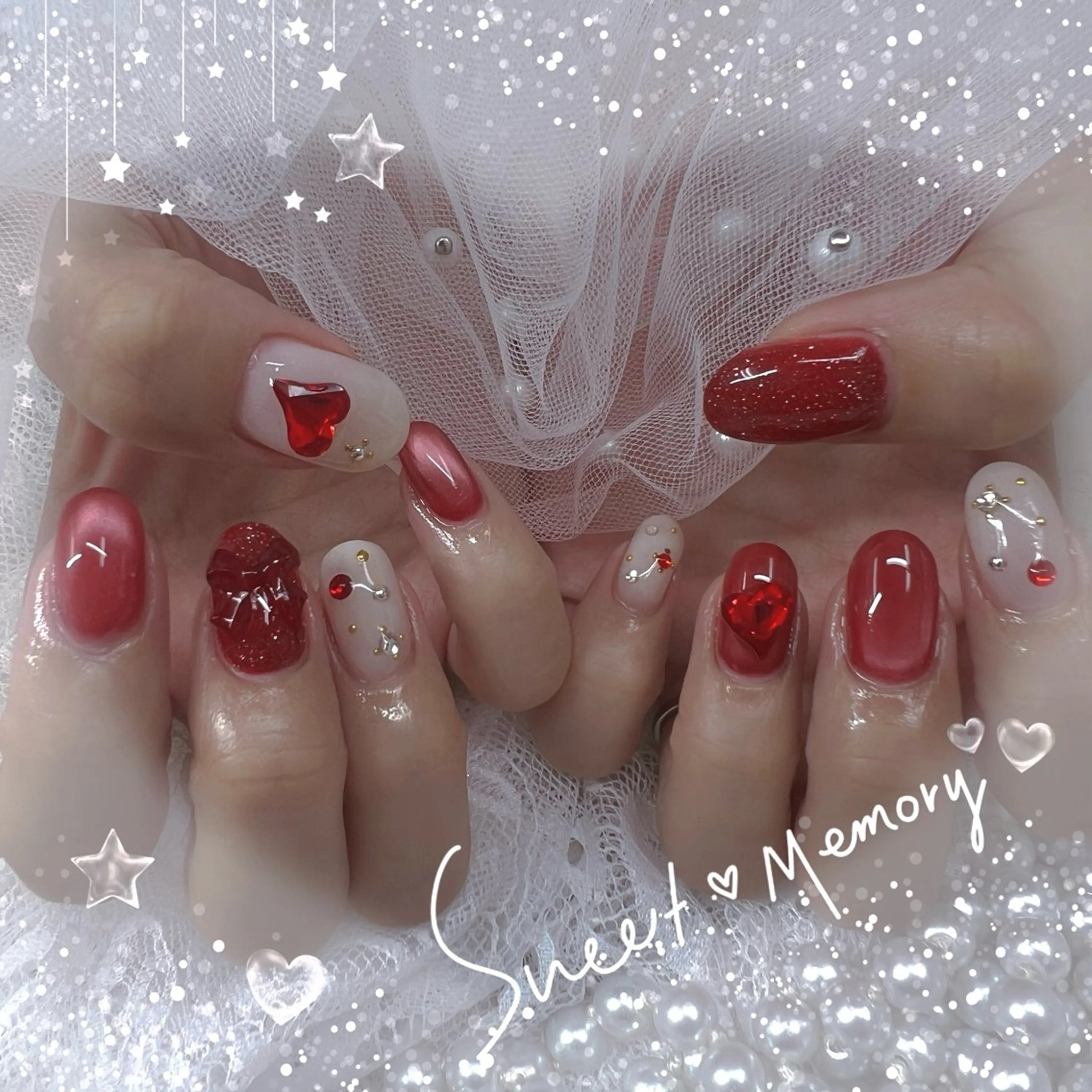 ネイル チークネイル フレンチネイル ガーリー ガラスフレンチ グラデーション Chill Nailsalonのネイルデザイン