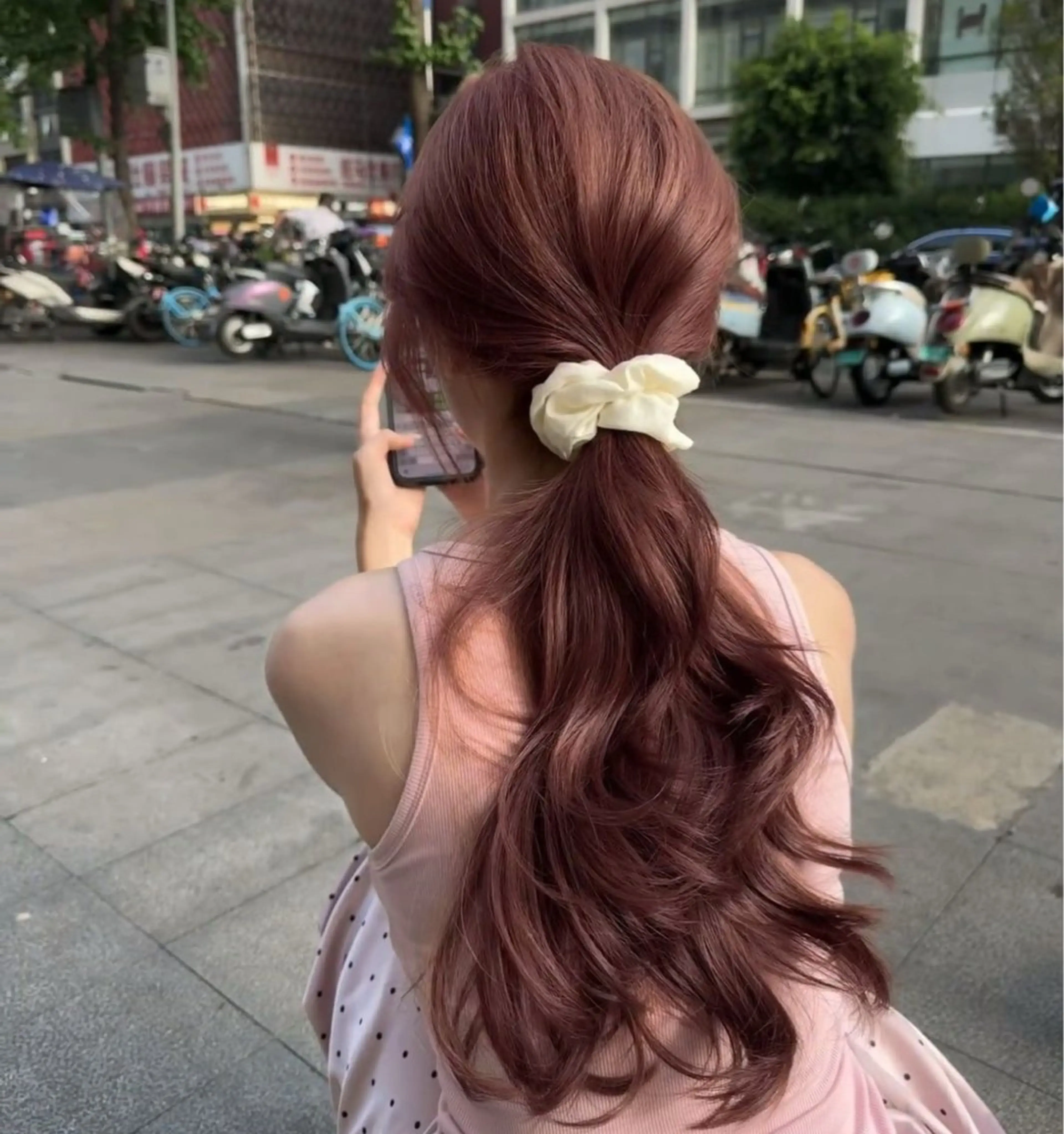 カラー 表参道˖ ࣪⊹/暗髪 /𝑹𝑰𝑶♡のヘアスタイル