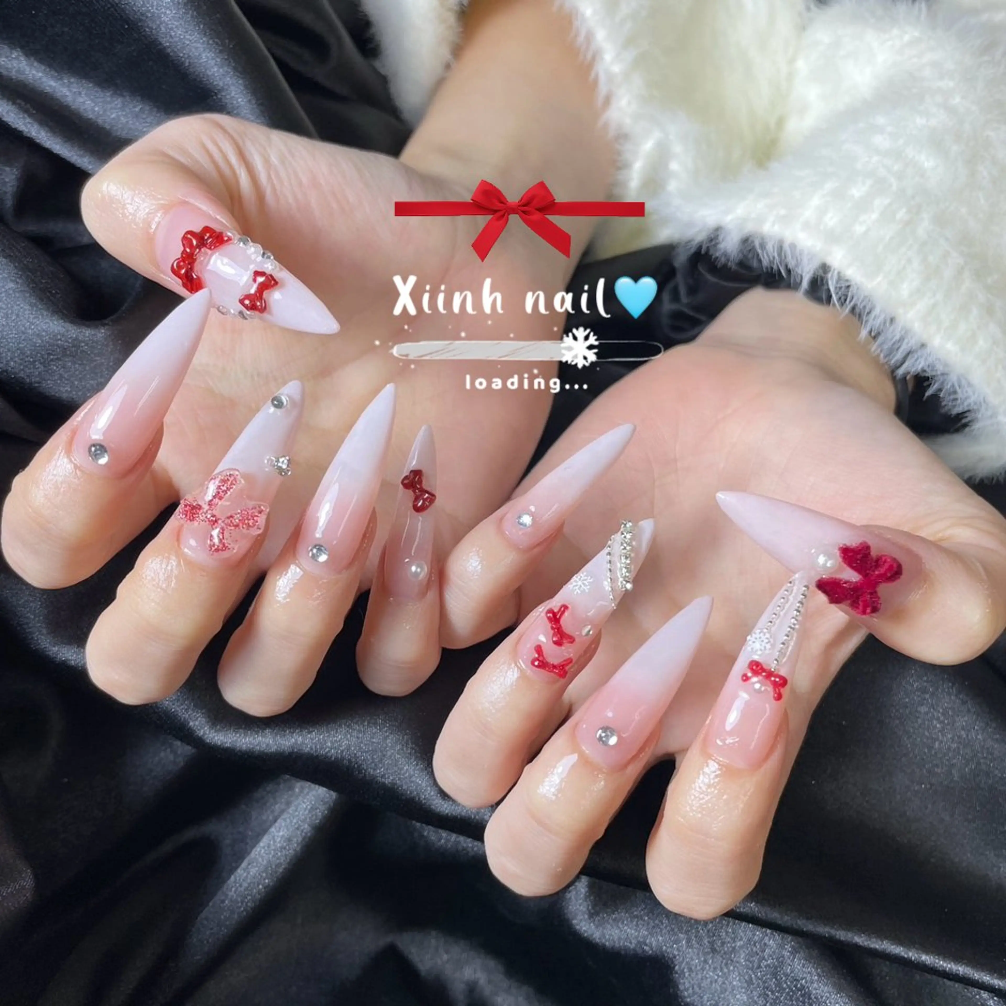 ネイル ブラウン チークネイル 桜ネイル 長さ出し フットネイル ハンドネイル XIINH NAIL SALONのネイルデザイン