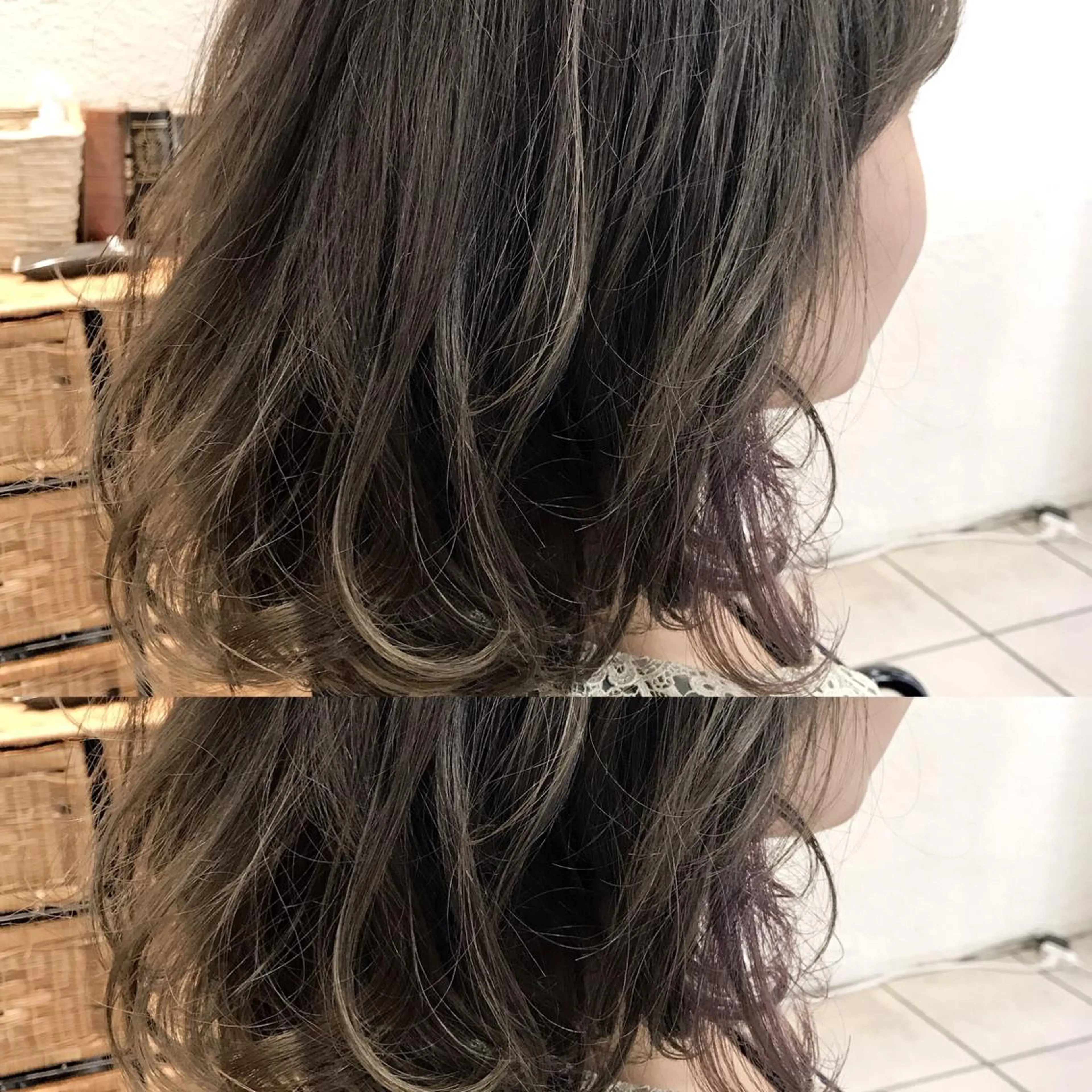 ミディアム カラー シールエクステ⭐️ オオミタクヤのヘアスタイル