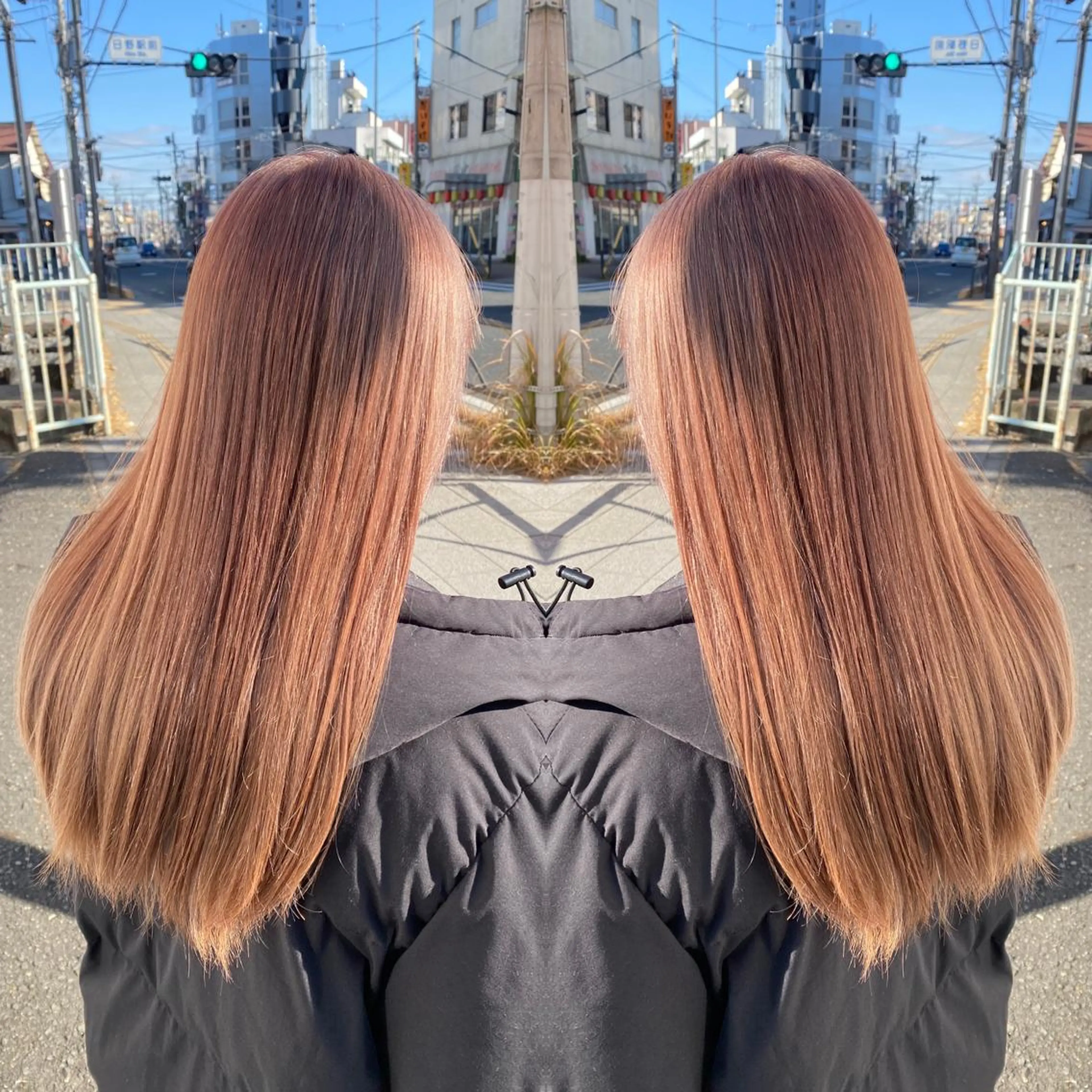 セミロング カット ヘアカラー トリートメント 髪質改善カラー/店長 宮内秀峰のヘアスタイル