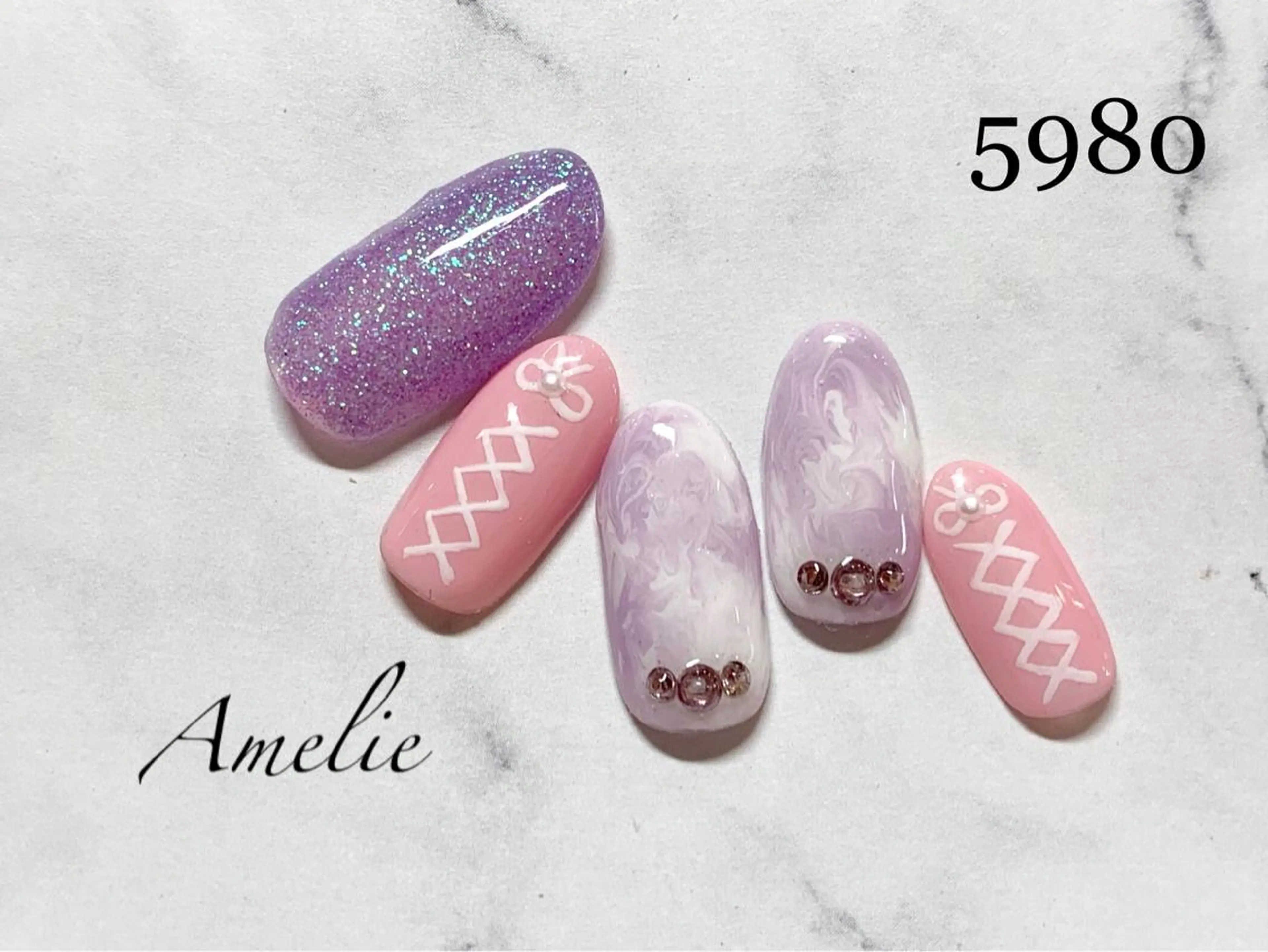 ネイル ハンドネイル いちじゅう あおいのネイルデザイン