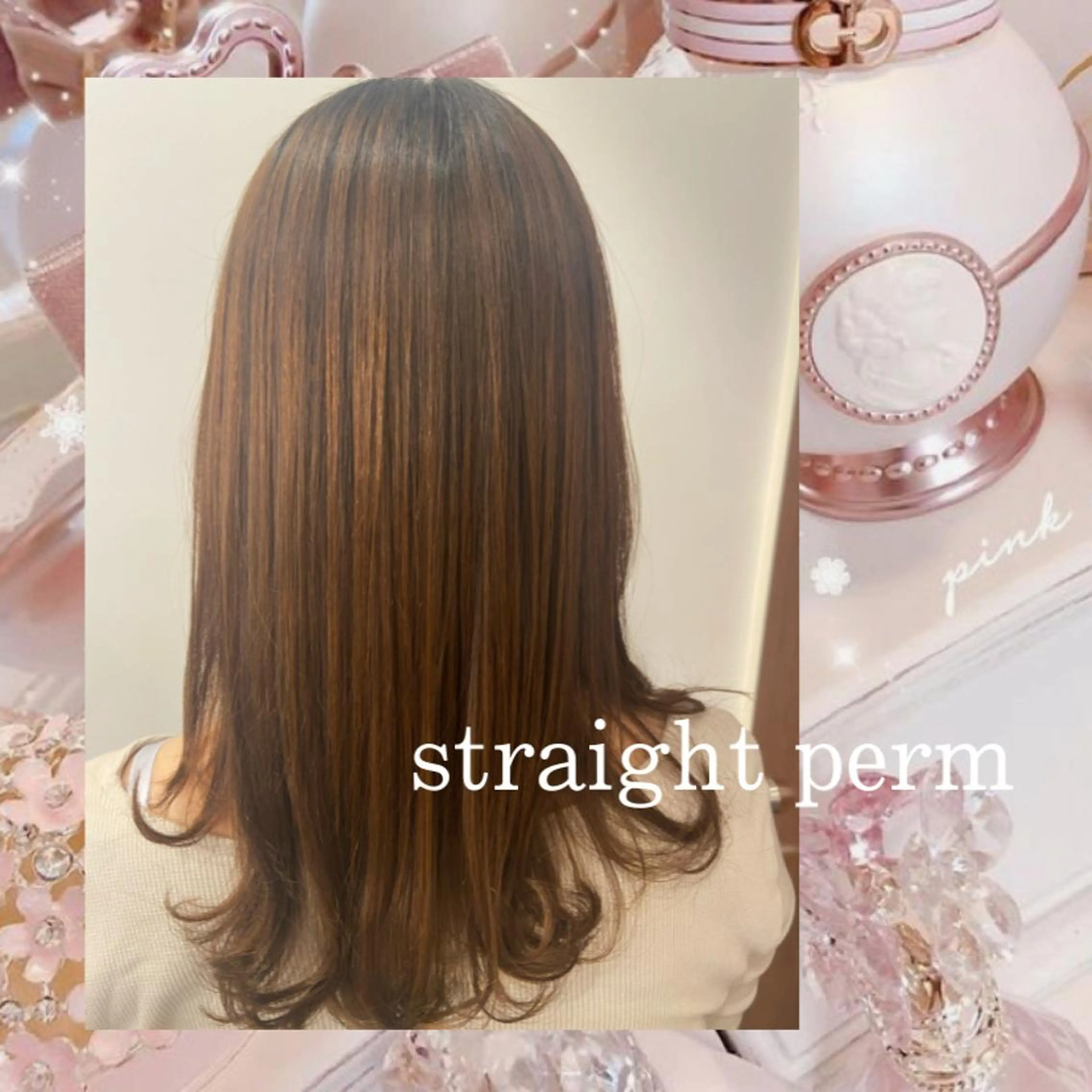 セミロング カラー パーマ ヘアアレンジ ストレートパーマ カット 縮毛矯正 トリートメント eN°byyoureshair所属・🎀トップスタイリ スト湯川響🎀のヘアスタイル