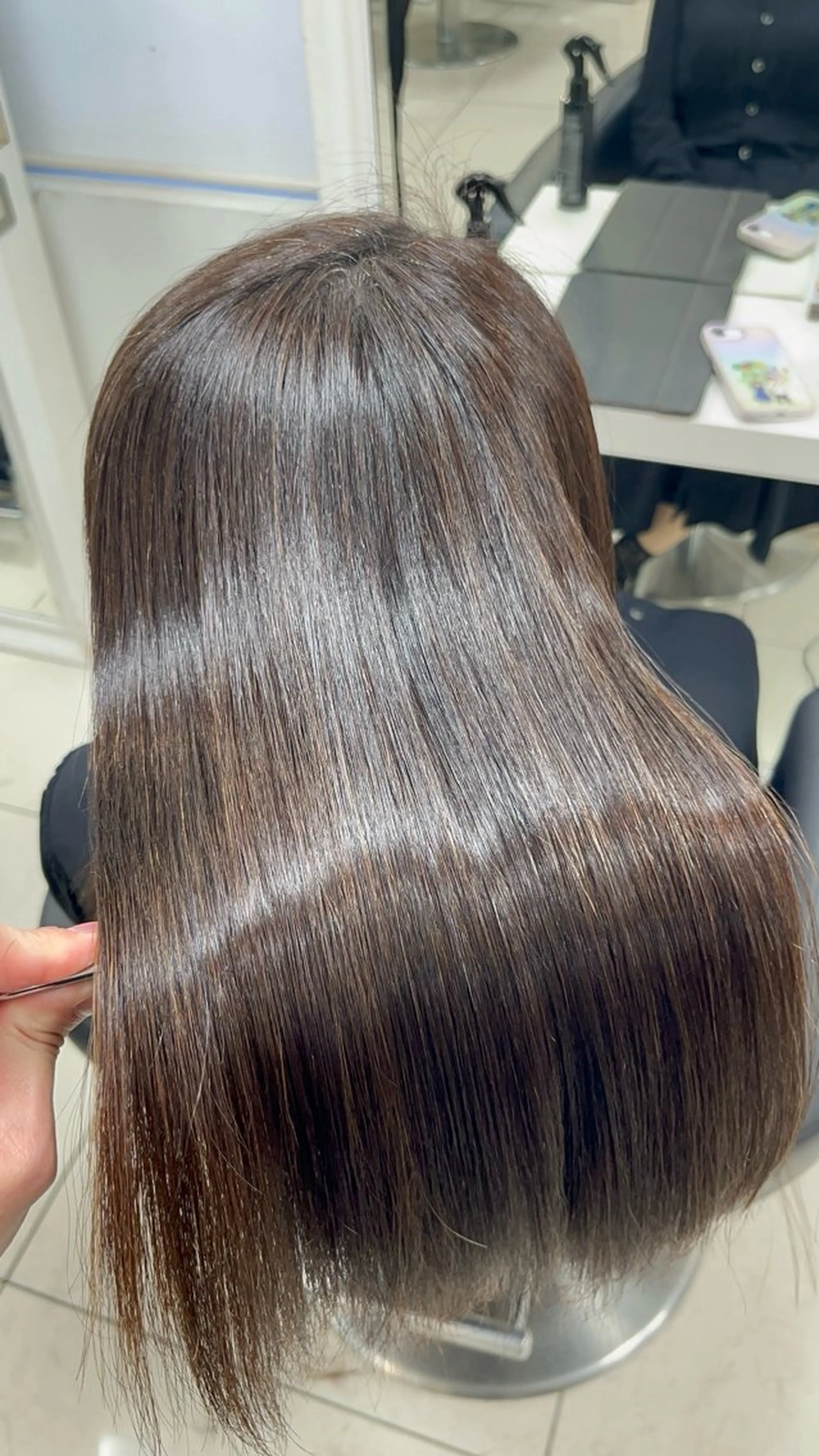 ロング パーマ 縮毛矯正 カット 縮毛矯正 縮毛矯正指名No.1 艶カラー/SHIMAのヘアスタイル