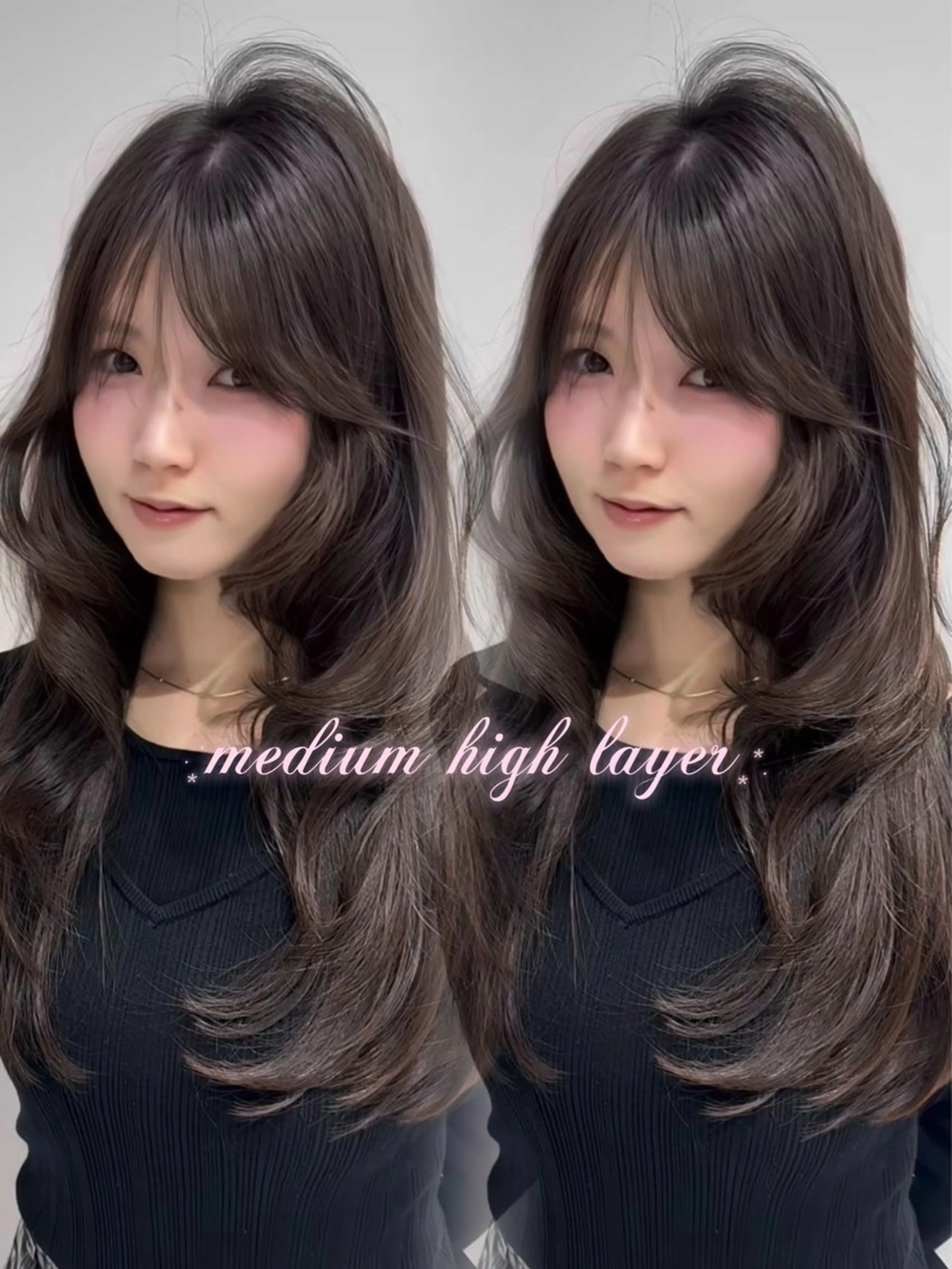 ロング レイヤーカット カット NANAMI／レイヤ ー／ワンホンヘア🩶のヘアスタイル