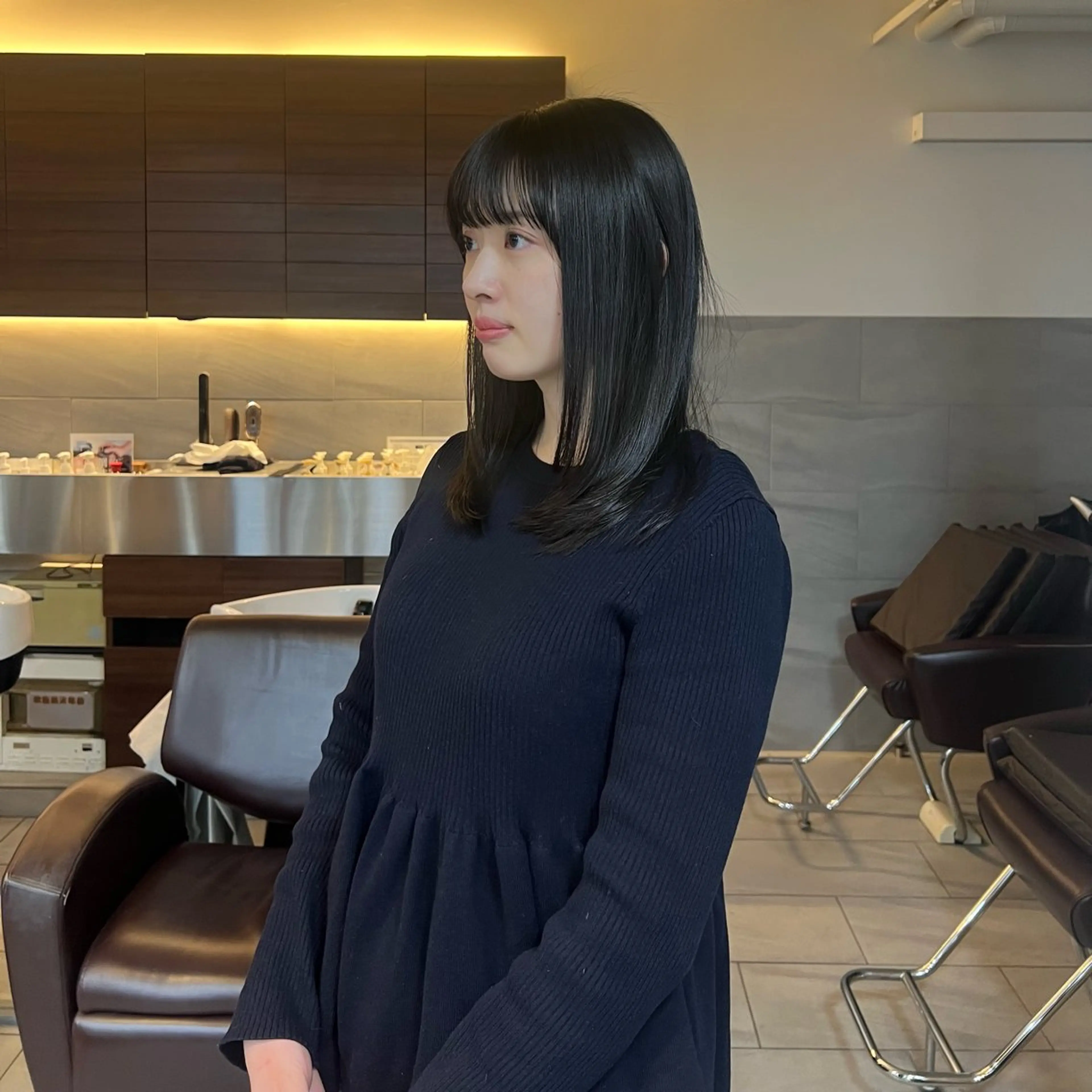 セミロング モデル募集◆堀江 海里◆桂駅1分のヘアスタイル