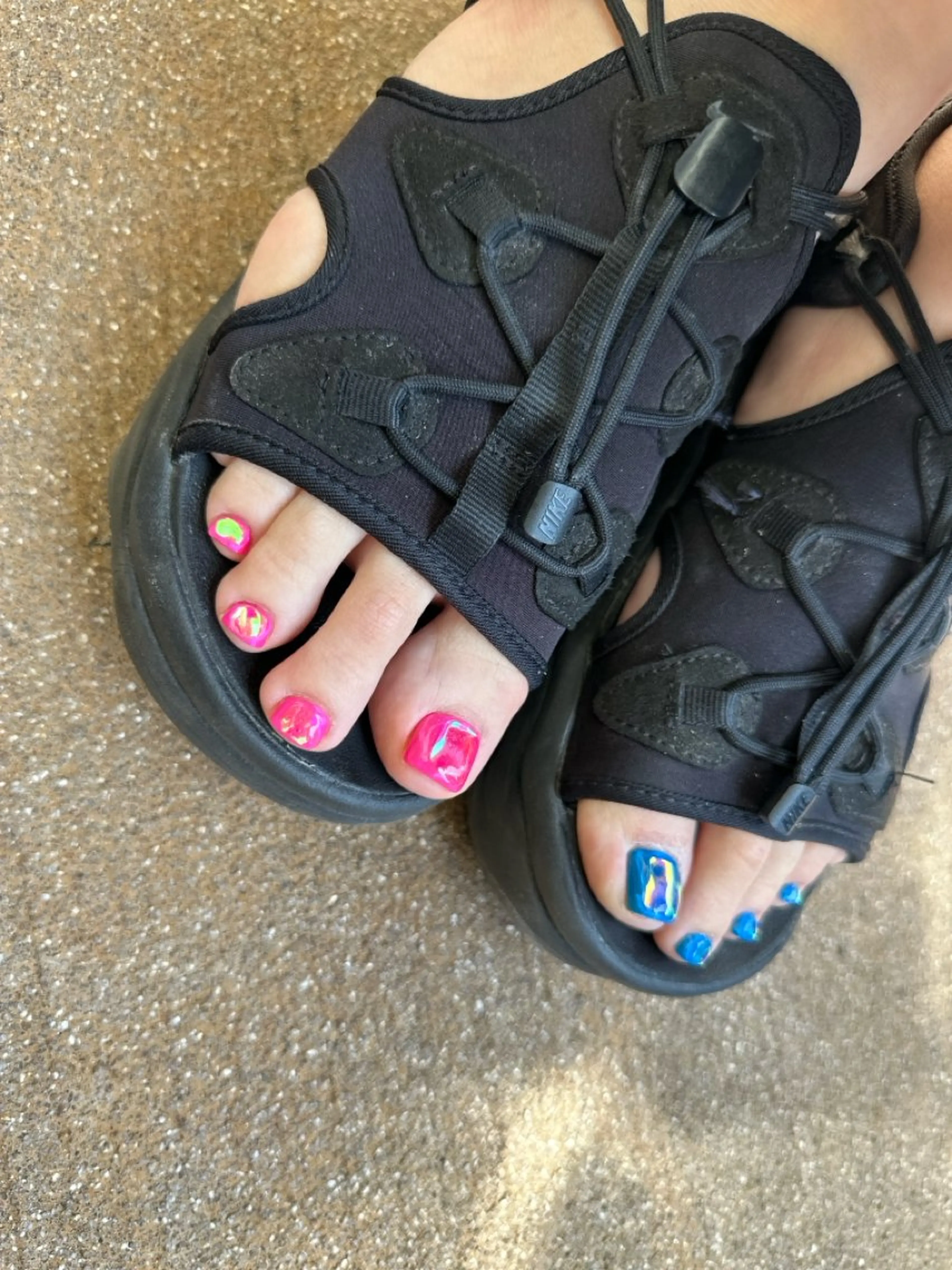 ネイル フットネイル 氷ネイル・うるうるネイル ミラーネイル フットネイル nailsalon ∞ ﾐｶﾅﾙ ∞のネイルデザイン