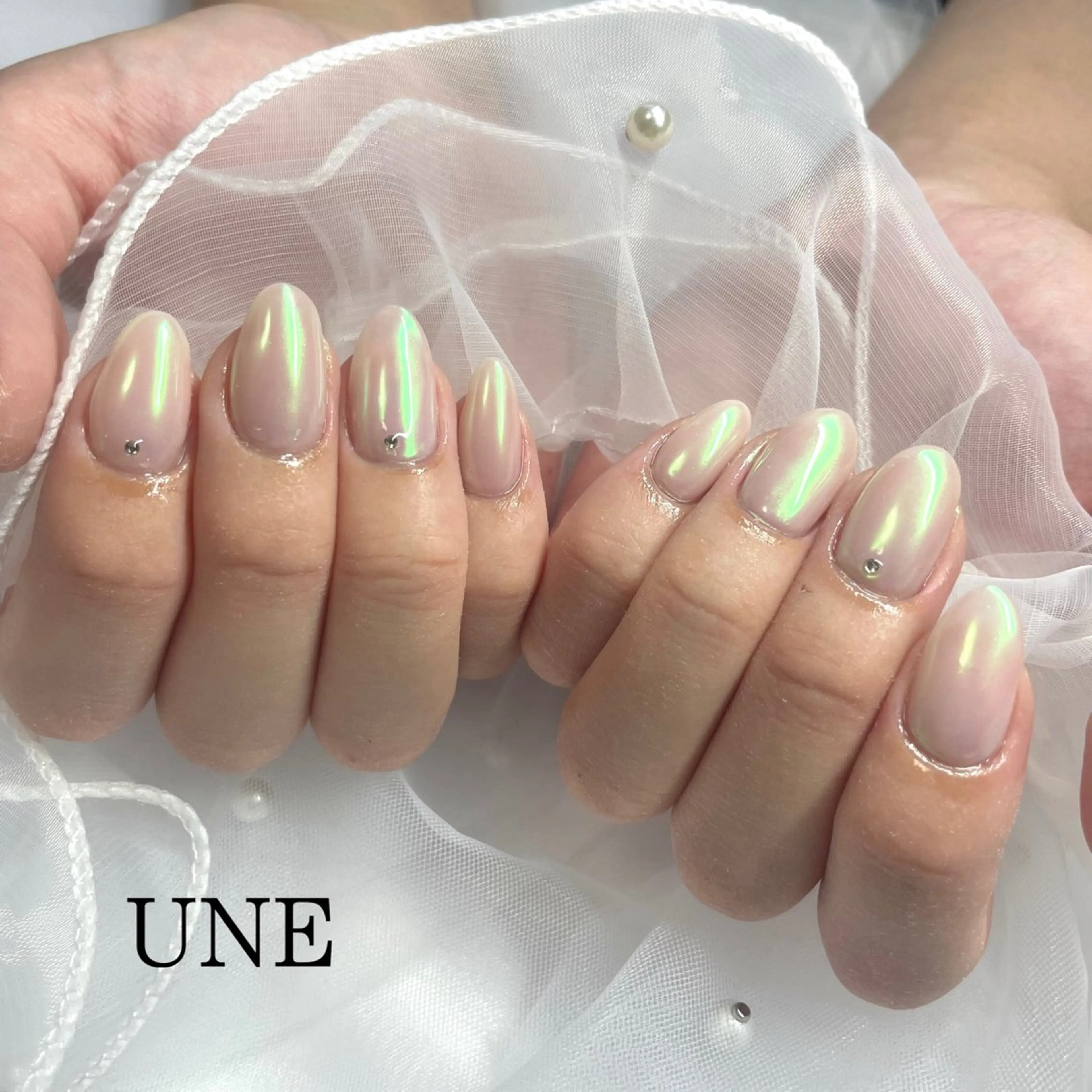 ミディアム UNE.【ユヌ】 Jr.NANAのネイルデザイン