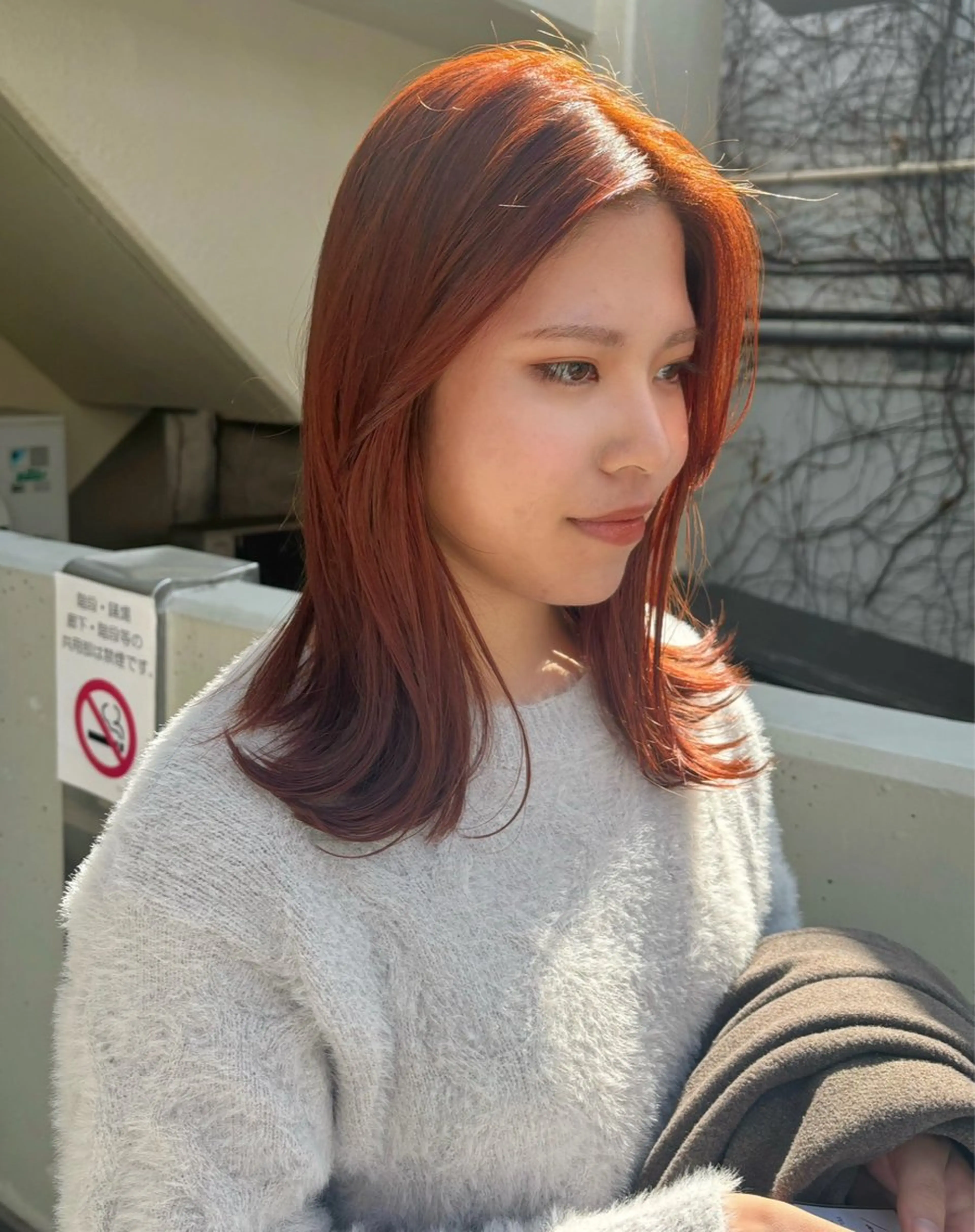 ミディアム カラー ヘアカラー トリートメント mei｜顔まわり ×透明感カラーのヘアスタイル