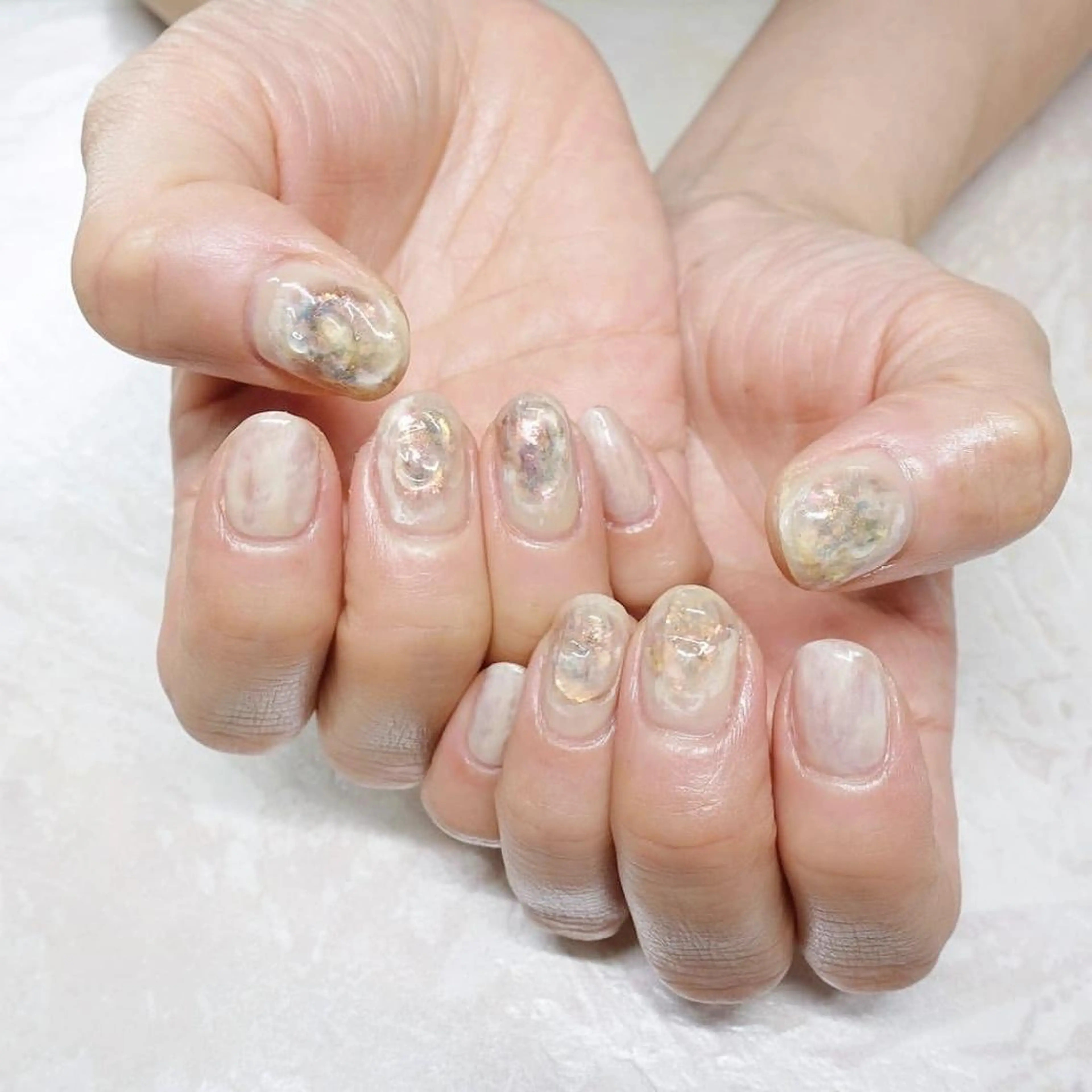 ネイル ニュアンスネイル ショートネイル gemickle nailのネイルデザイン