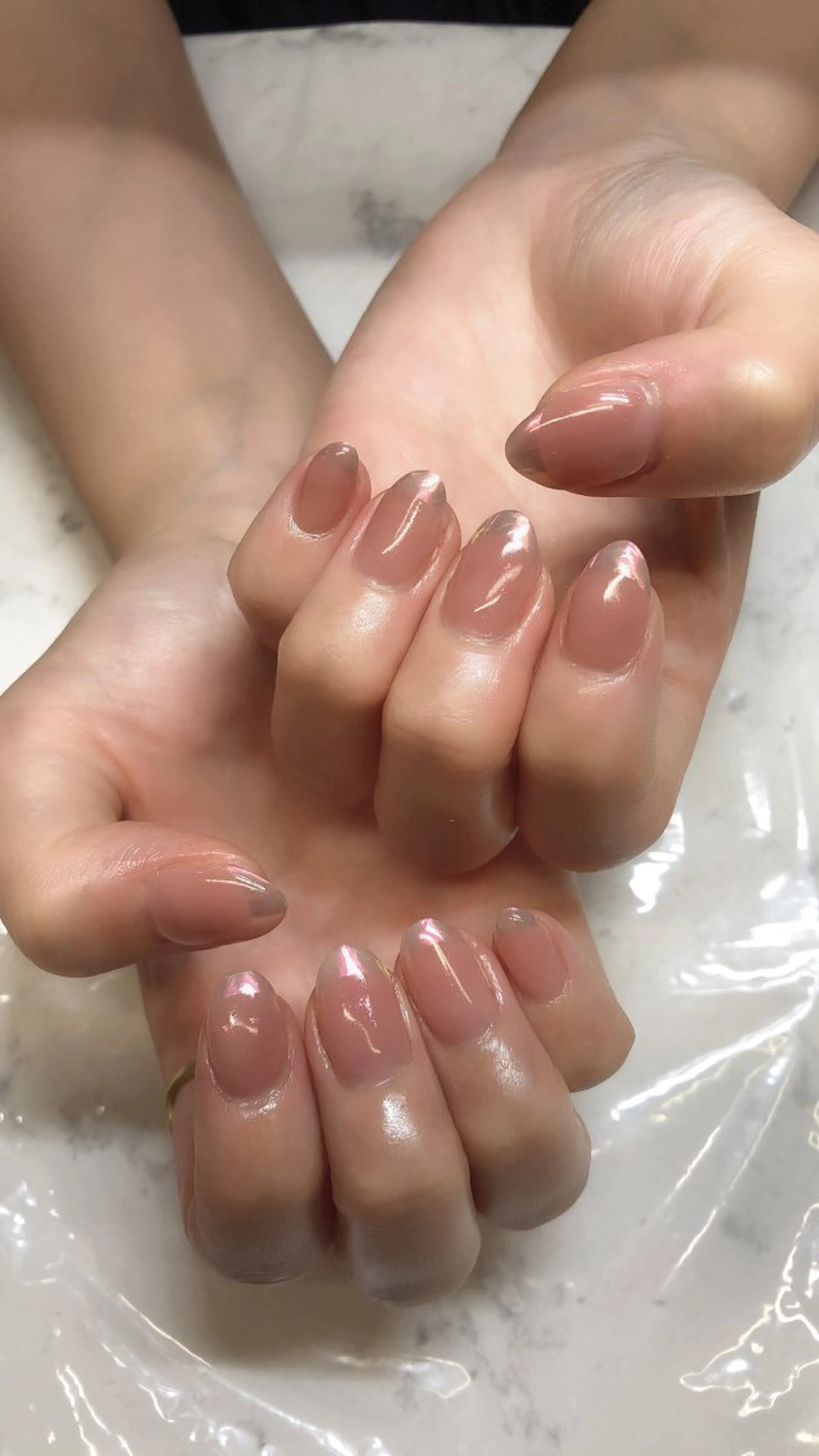 ネイル オーロラネイル フレンチネイル ✨アン ミユ✨のネイルデザイン