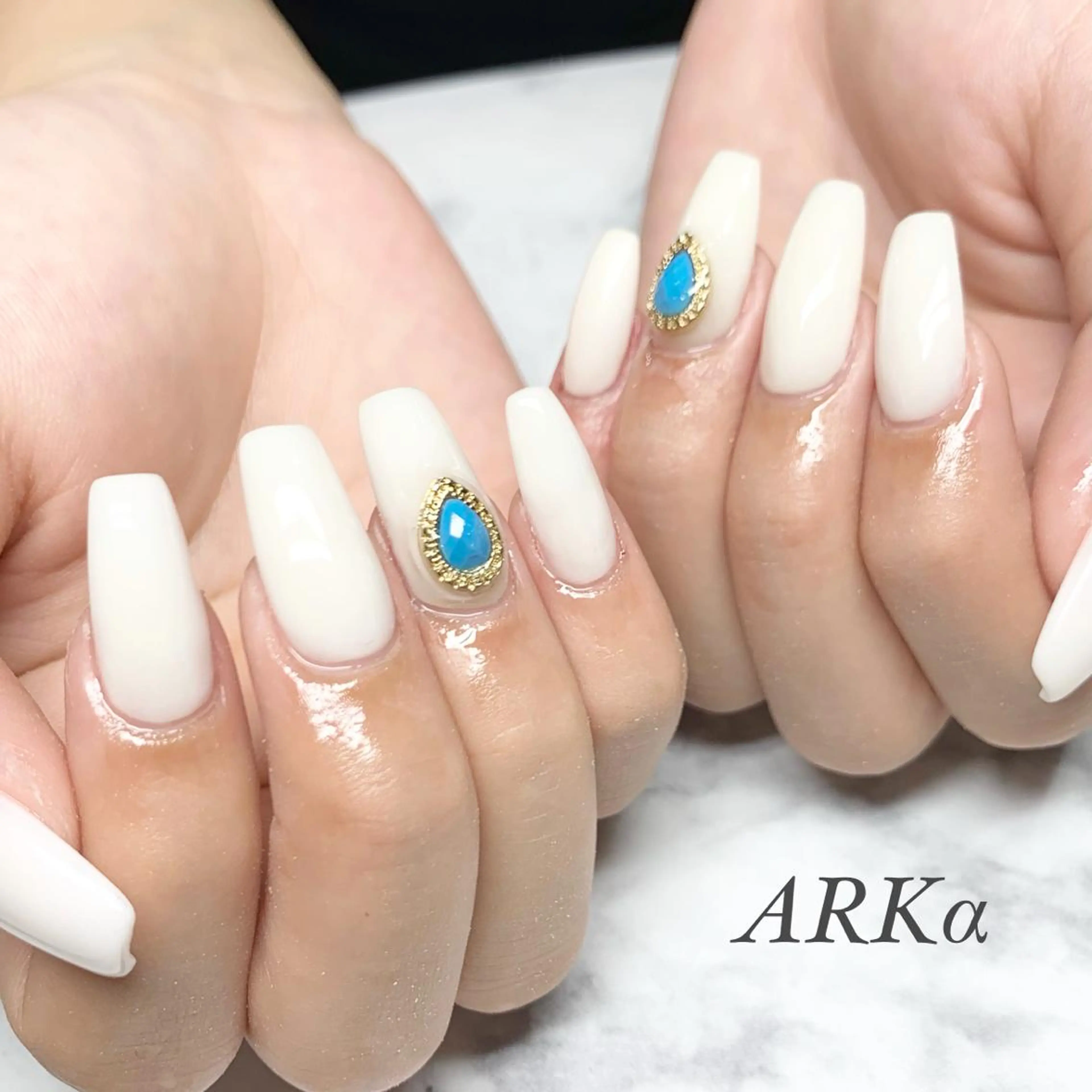 ネイル ラメ(グリッター) ラメグラデーション ワンカラーネイル スカルプネイル ハンドネイル Nailsalon ARKαのネイルデザイン