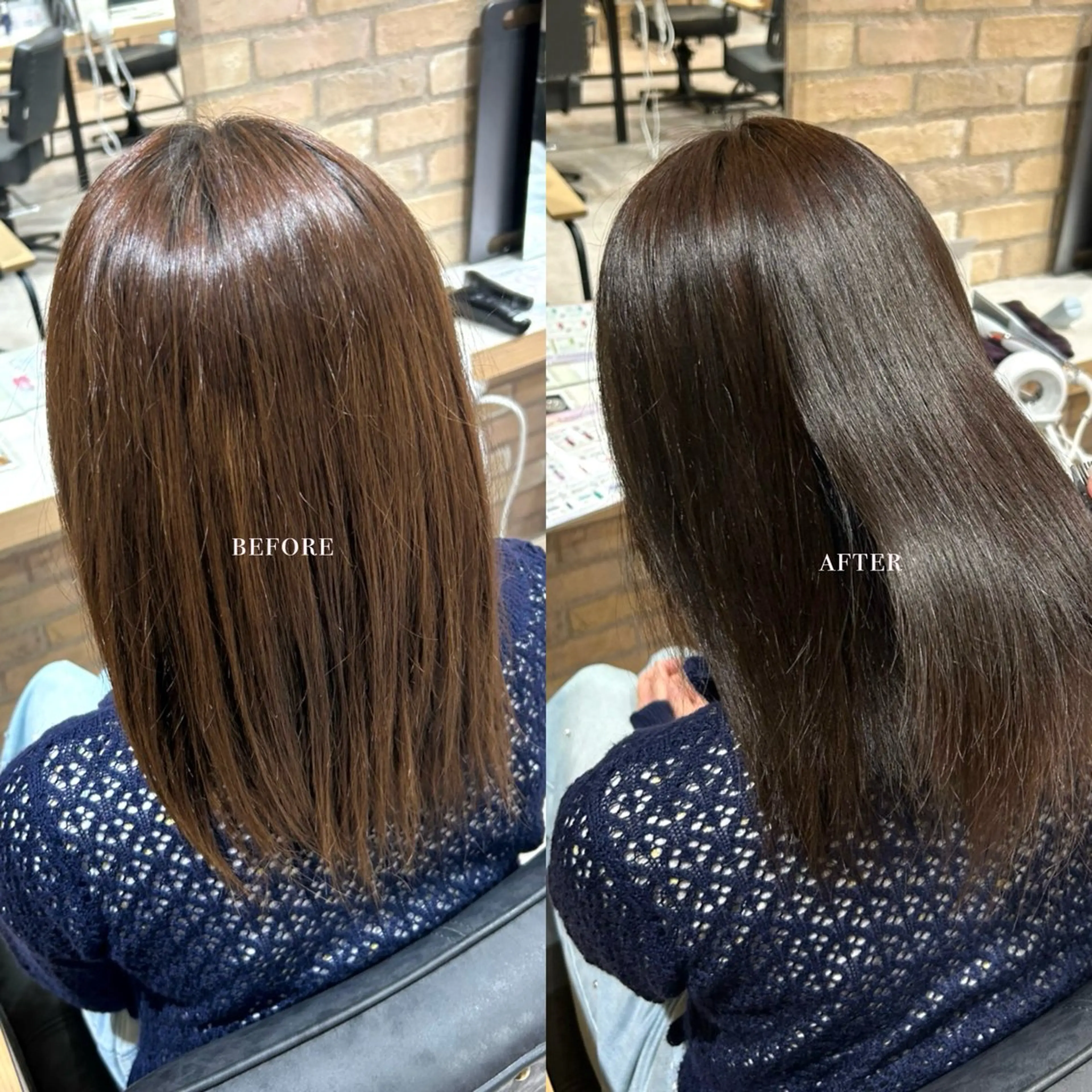 ミディアム カラー ブラウンカラー オリーブブラウン ヘアカラー レイヤー/nail COCOROのヘアスタイル