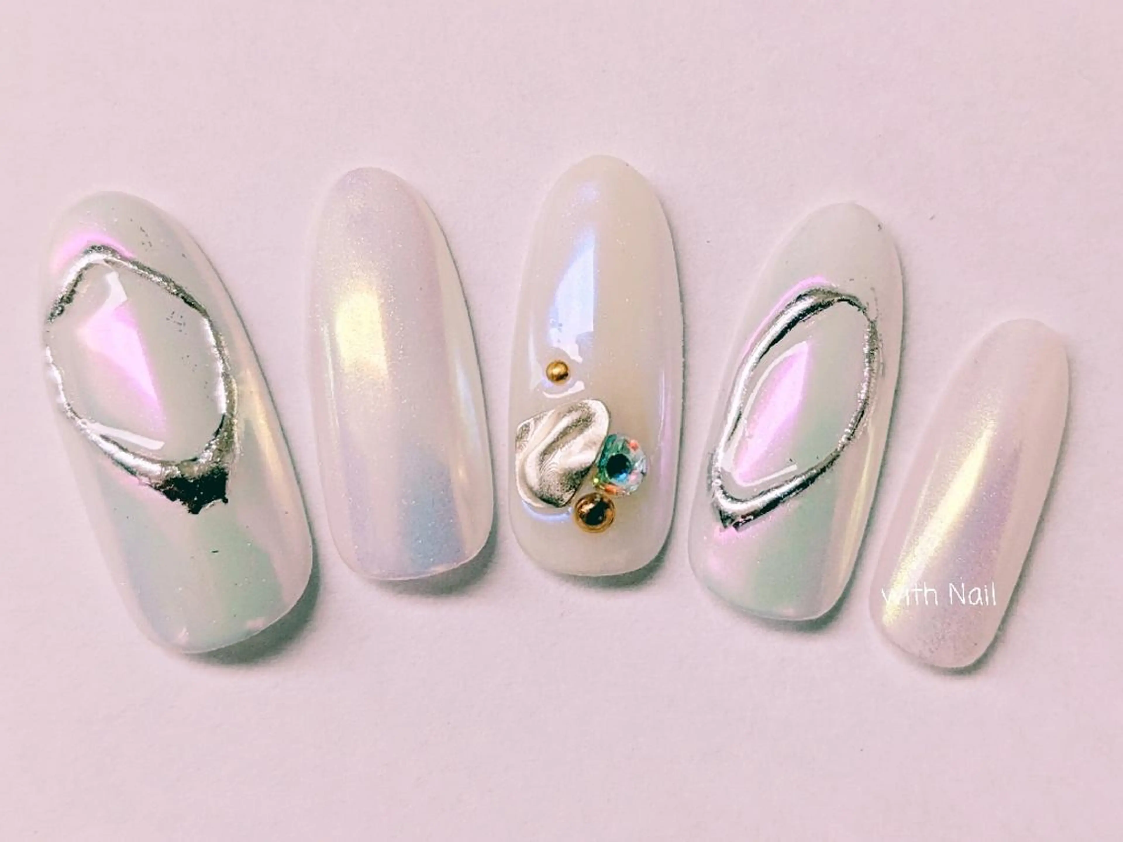 ネイル オーロラネイル ハンドネイル with Nail   ナガヤのネイルデザイン