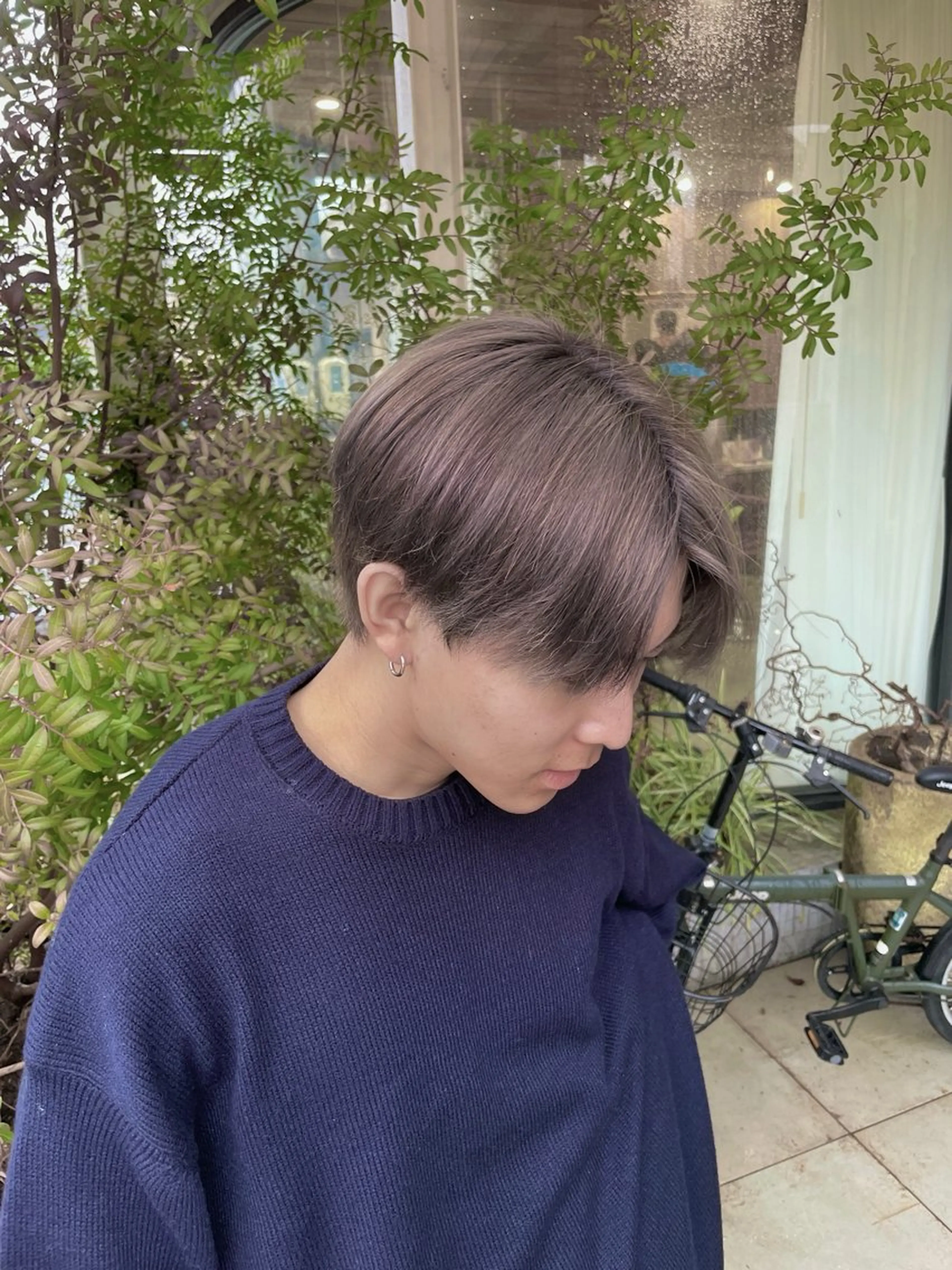 ショート カラー メンズ シルバー ショートヘア 増田 ルナのヘアスタイル