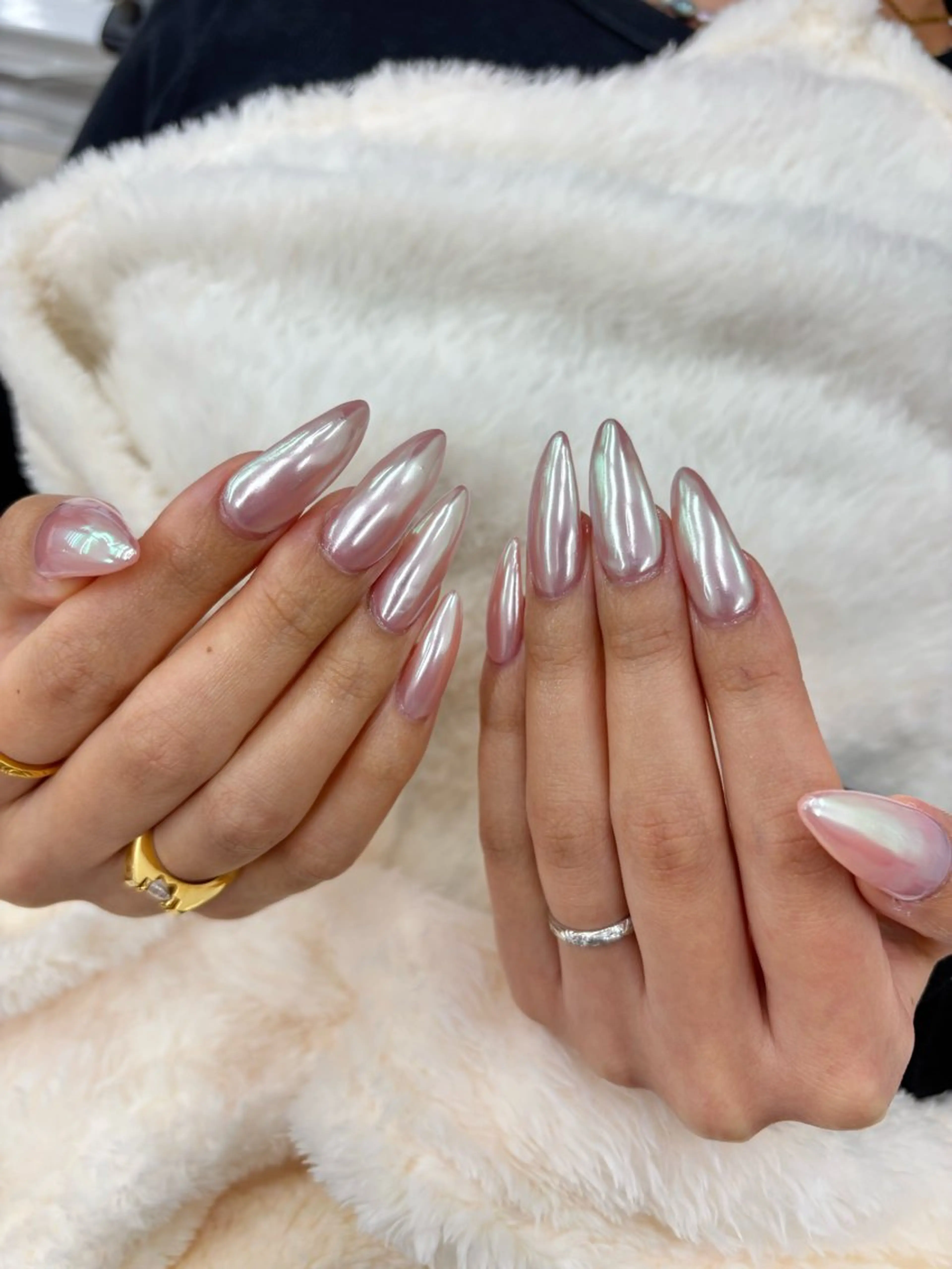 【ハンド】ミラーネイル　※オフありの場合は＋500円の写真