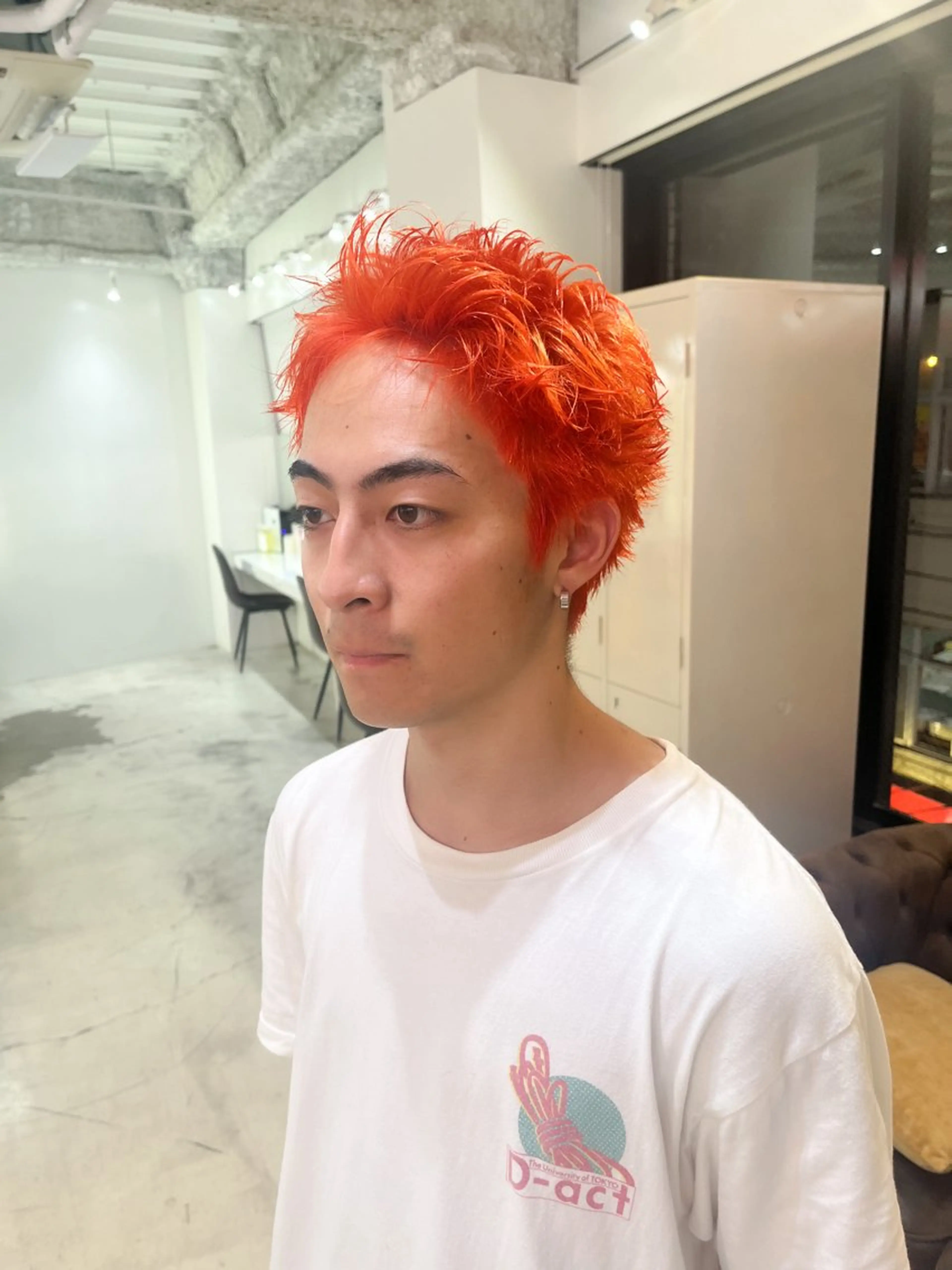 ショート カラー メンズ ハイトーンを育てる ブリーチカラー/牧原のヘアスタイル