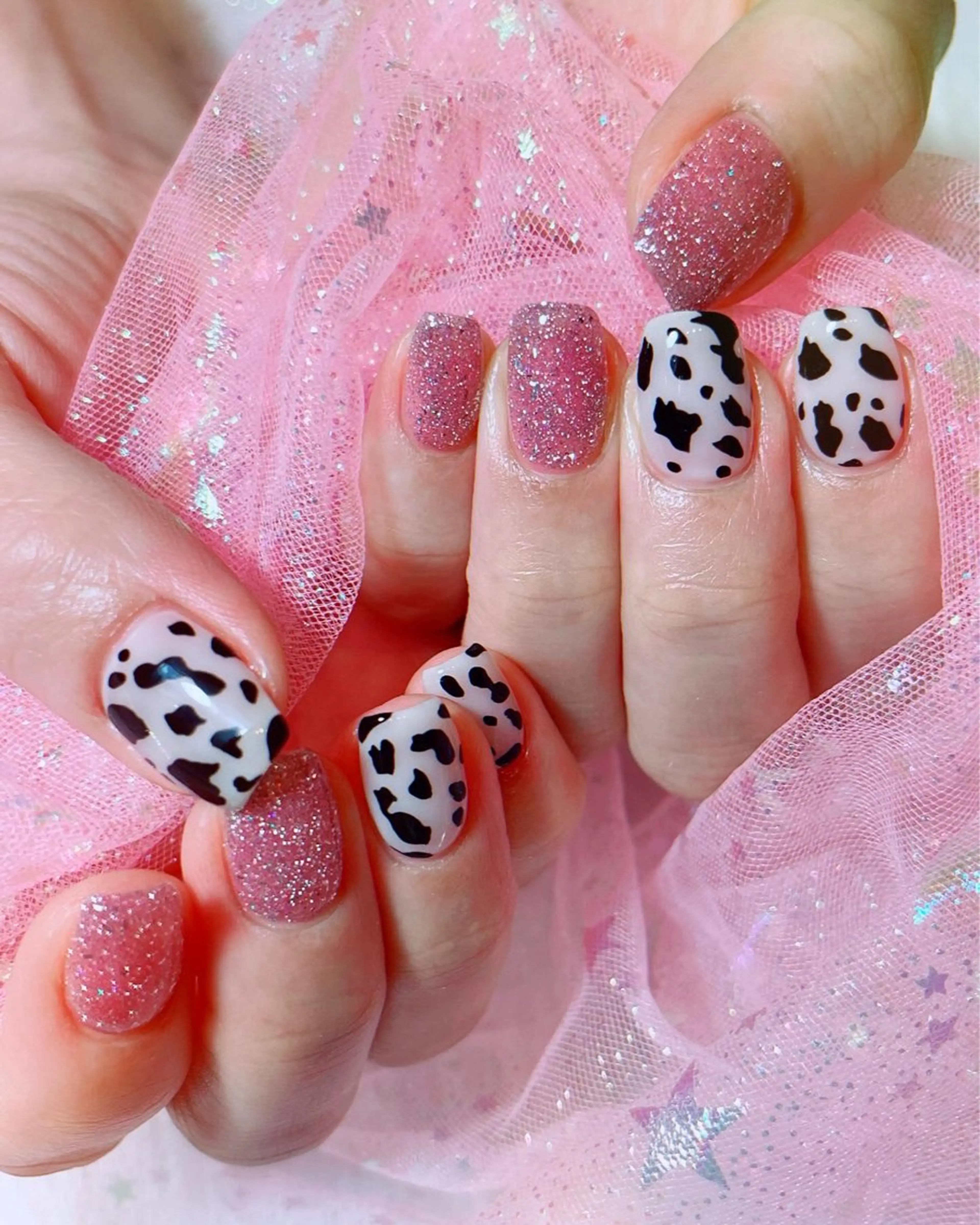 ネイル アニマル柄 フラッシュネイル キラキラネイル ruirui.naildesign所属・RUI ☆のネイルデザイン