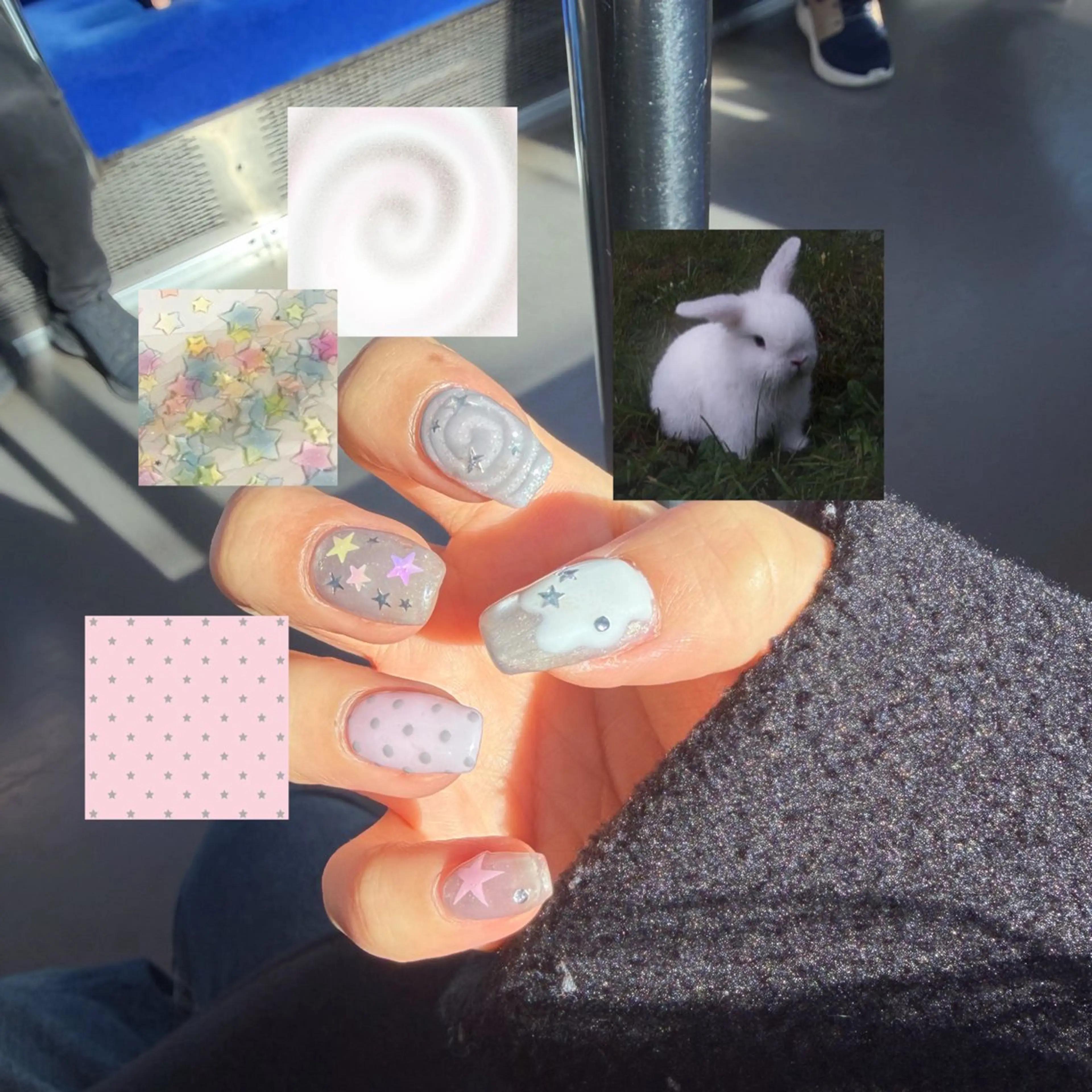 パラジェル使用💅🏻ハンドワンカラー、ラメグラ➕アート(オフなし)の写真