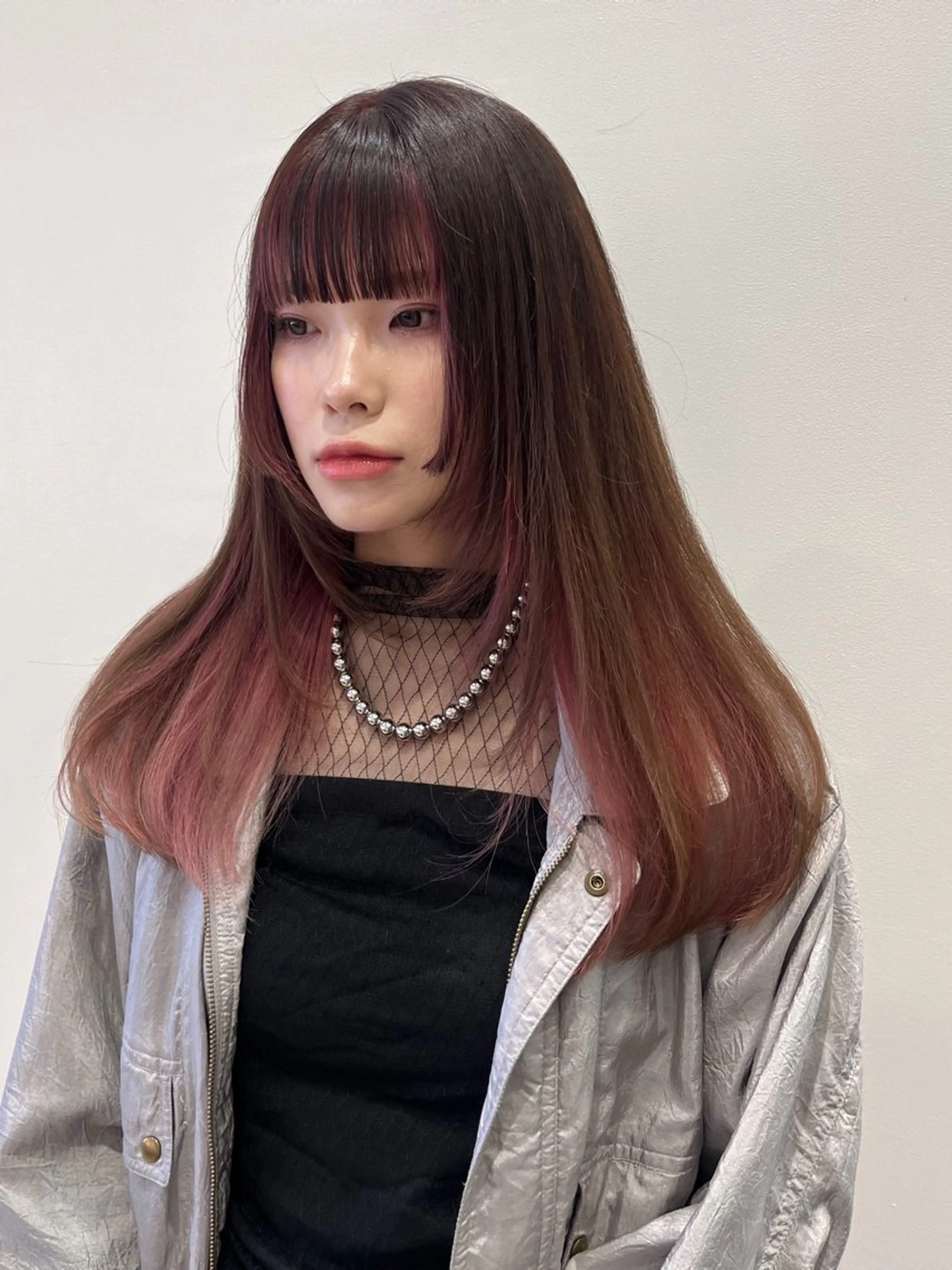 セミロング 💞暖色艶カラー/ ホウツキカナ🍒のヘアスタイル